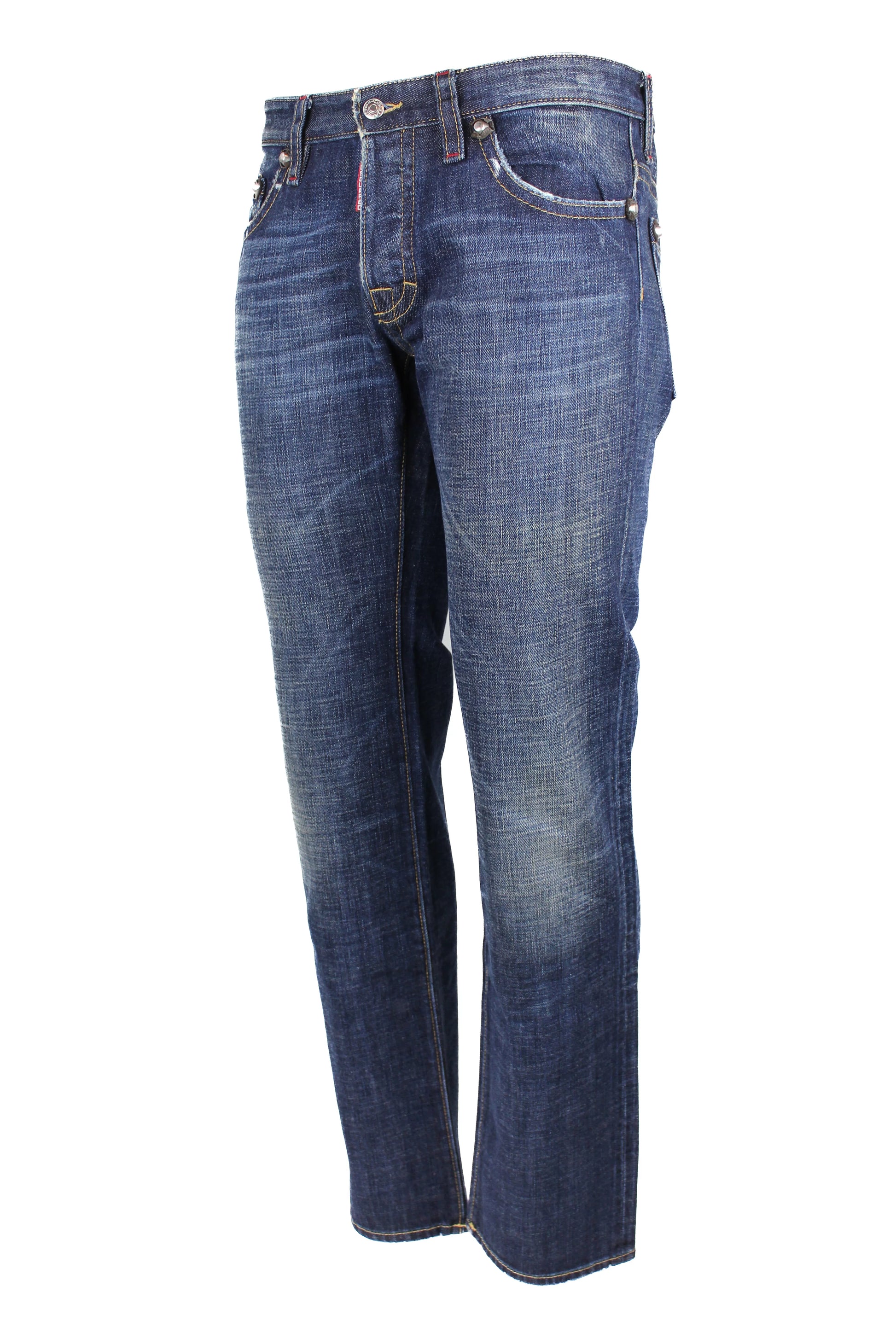 Maple Leaf Embroidered Dark Wash Jeans