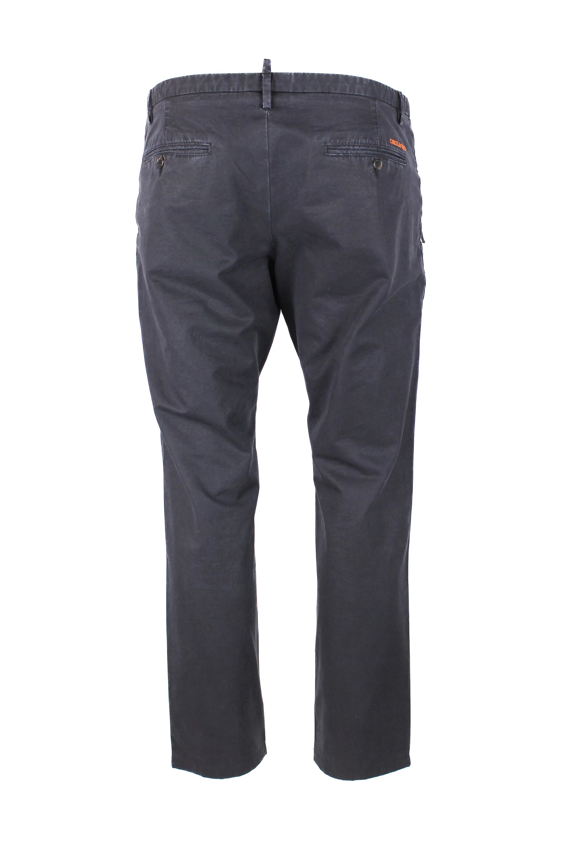 Zip-Pocket Cotton Chino Trousers Dark Navy