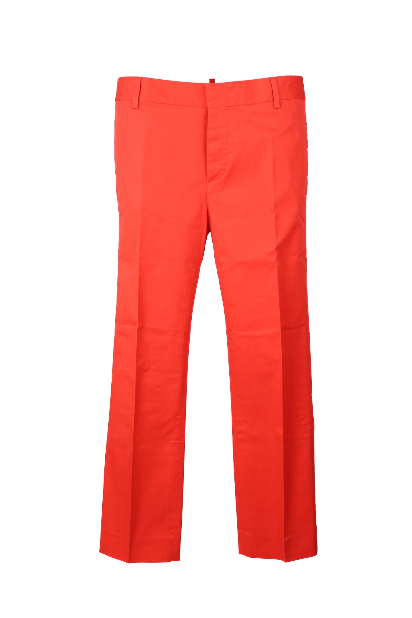 Orange slim cropped trousers