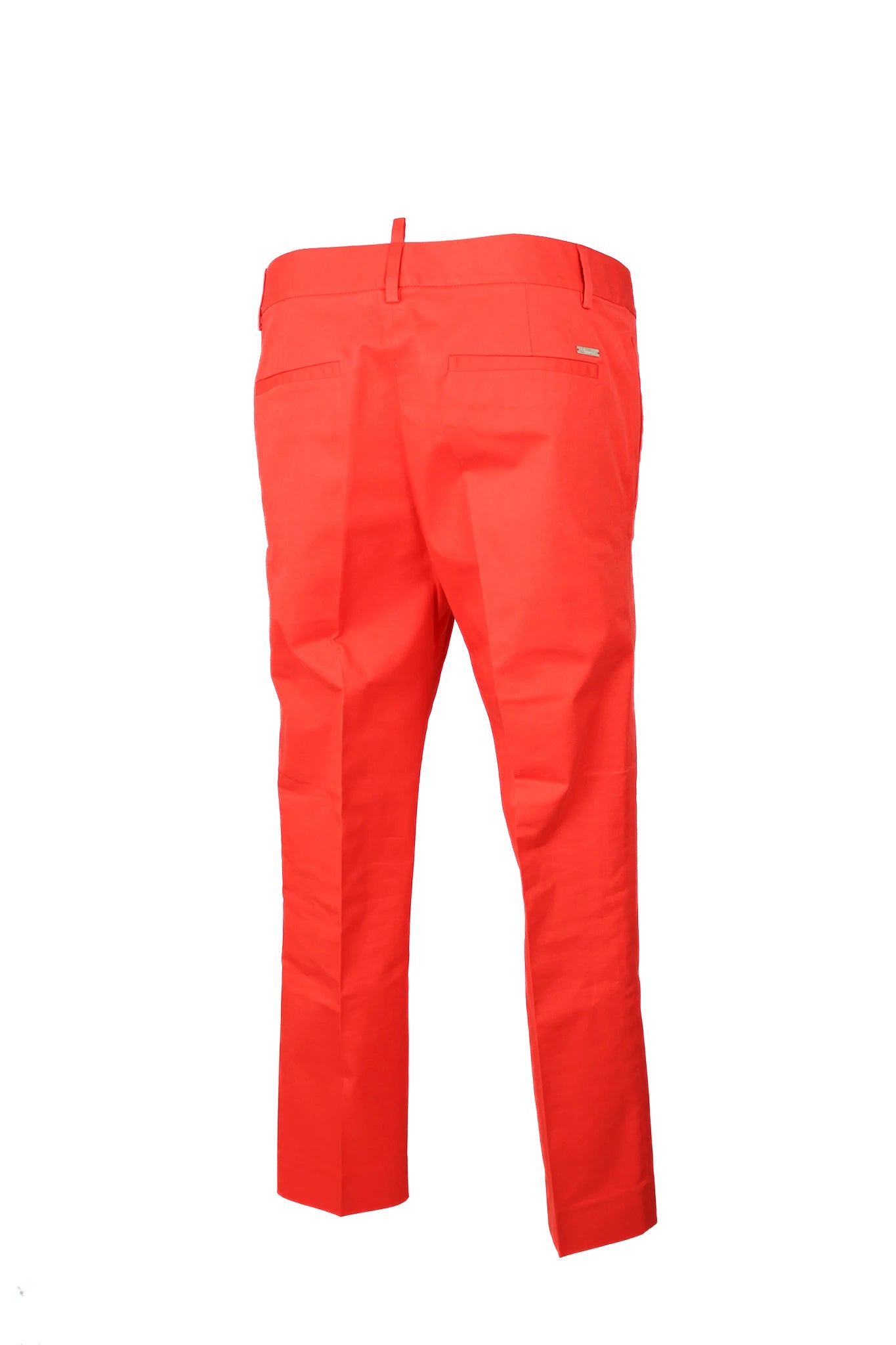 Orange slim cropped trousers