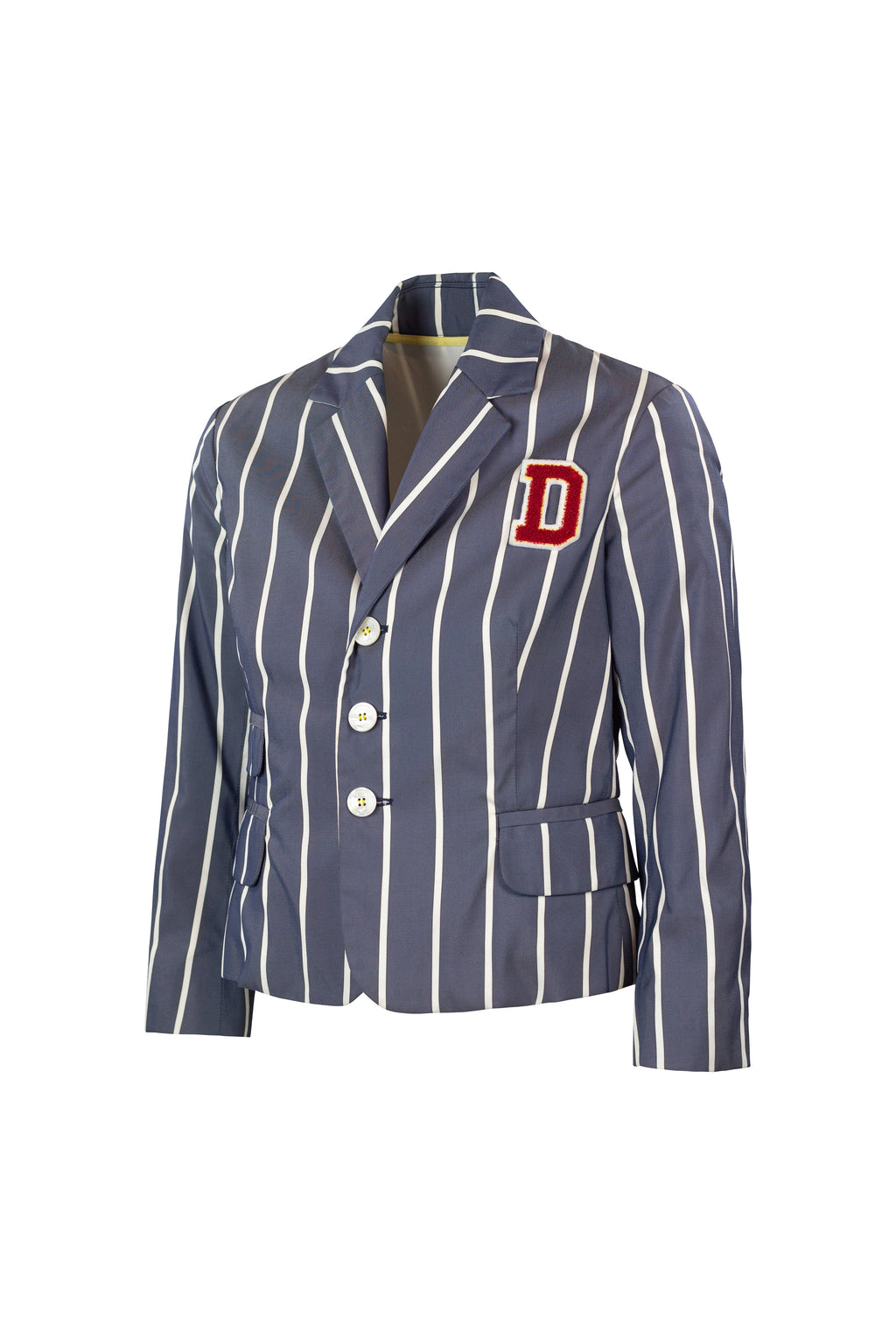 Striped Fitted Cropped Blazer