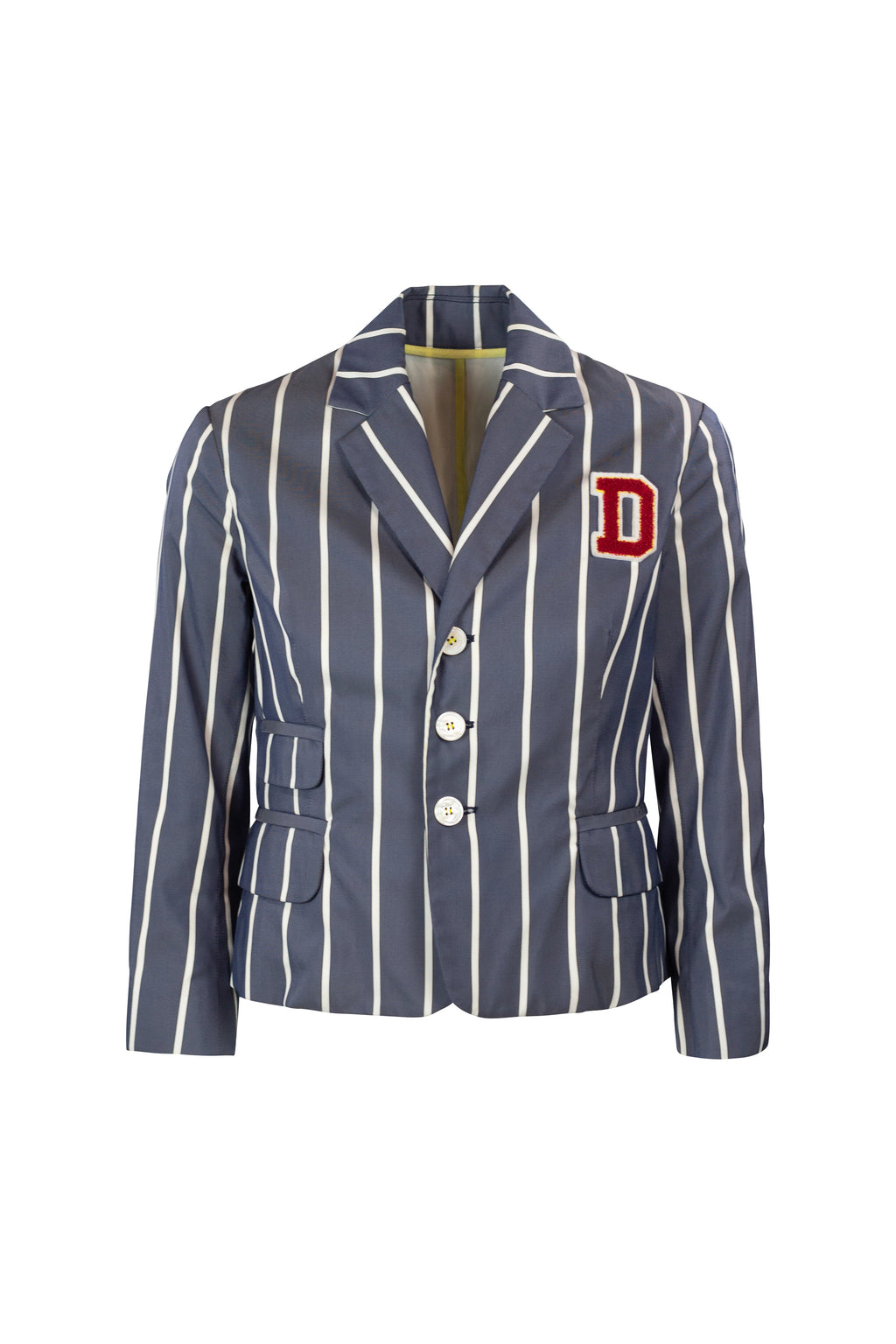 Striped Fitted Cropped Blazer