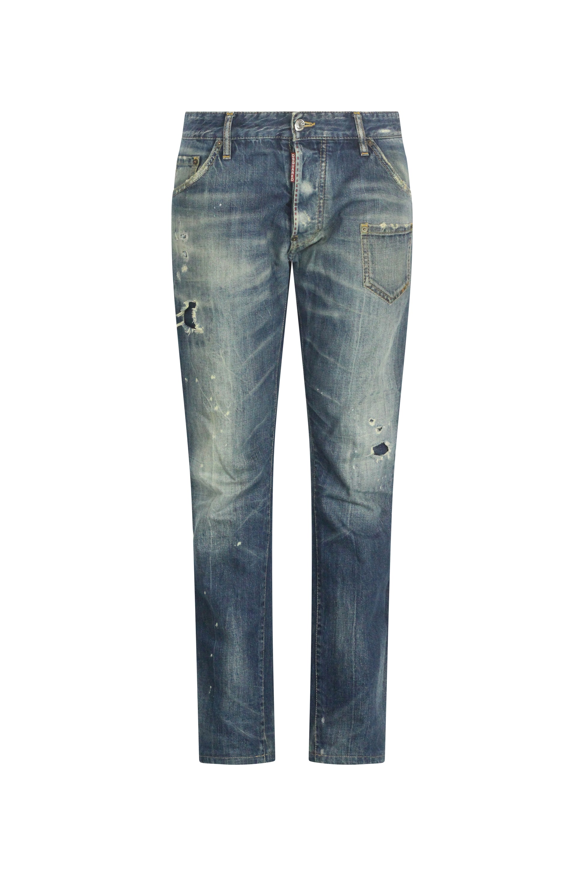 Slim Distressed Denim Jeans