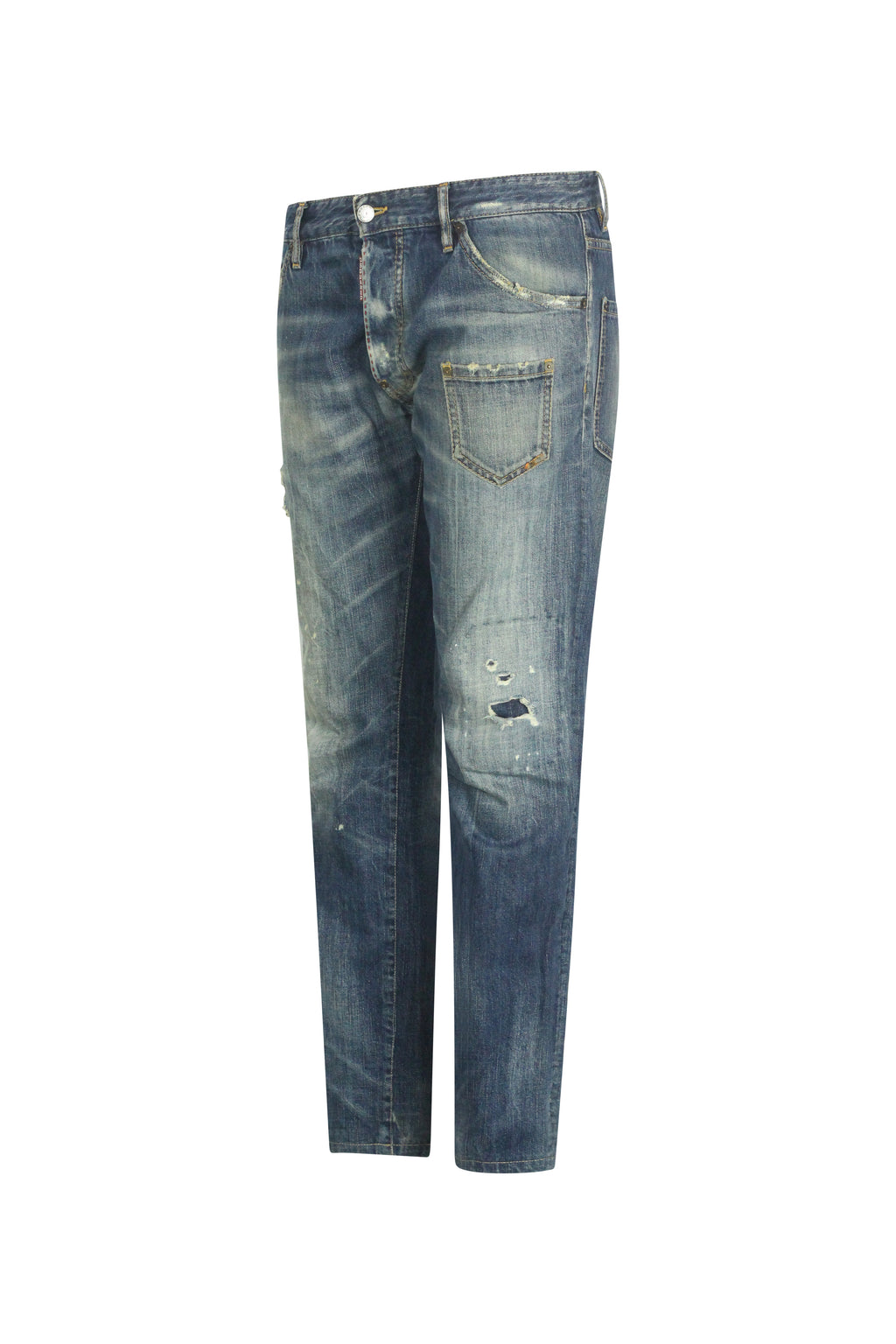 Slim Distressed Denim Jeans