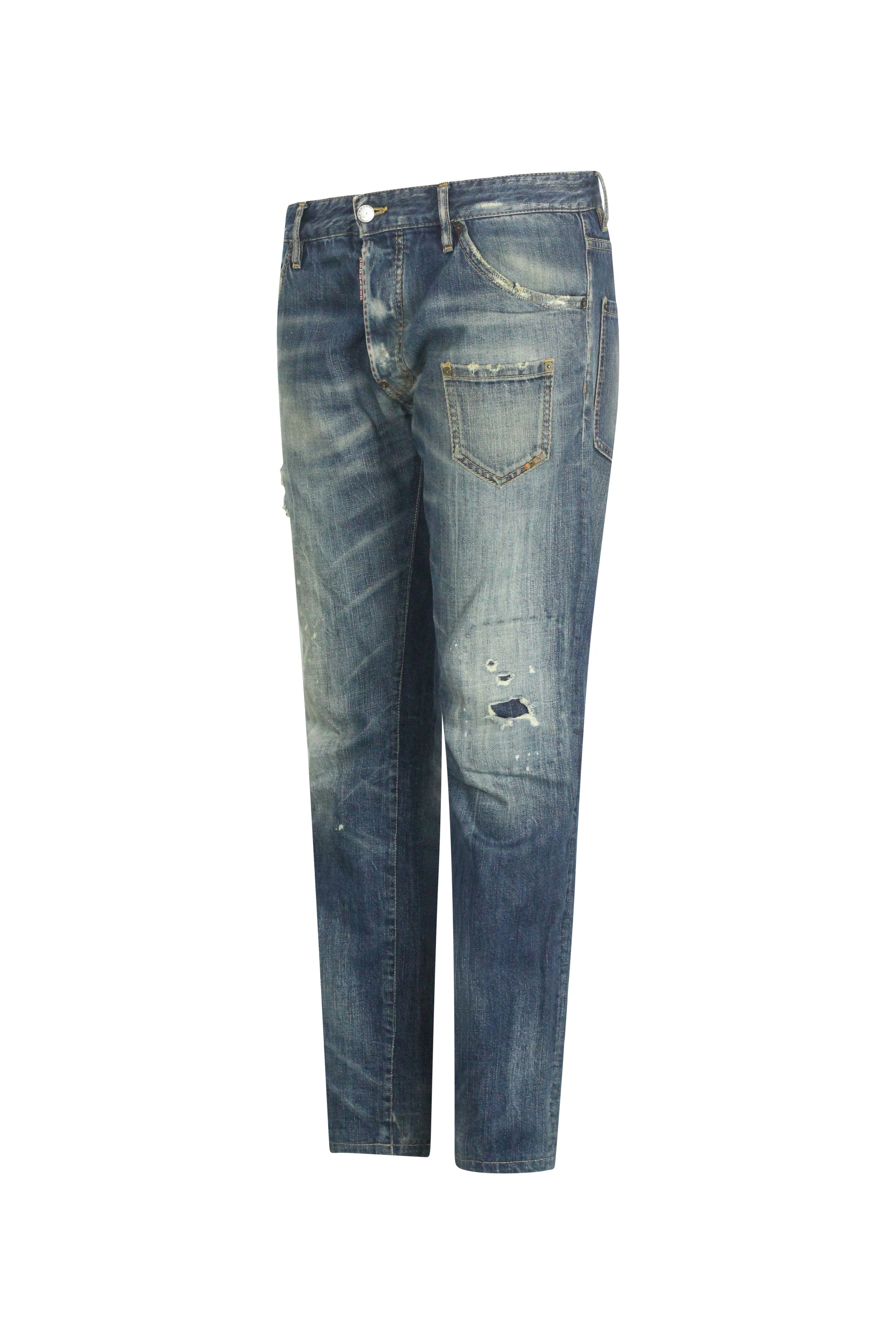 Slim Distressed Denim Jeans