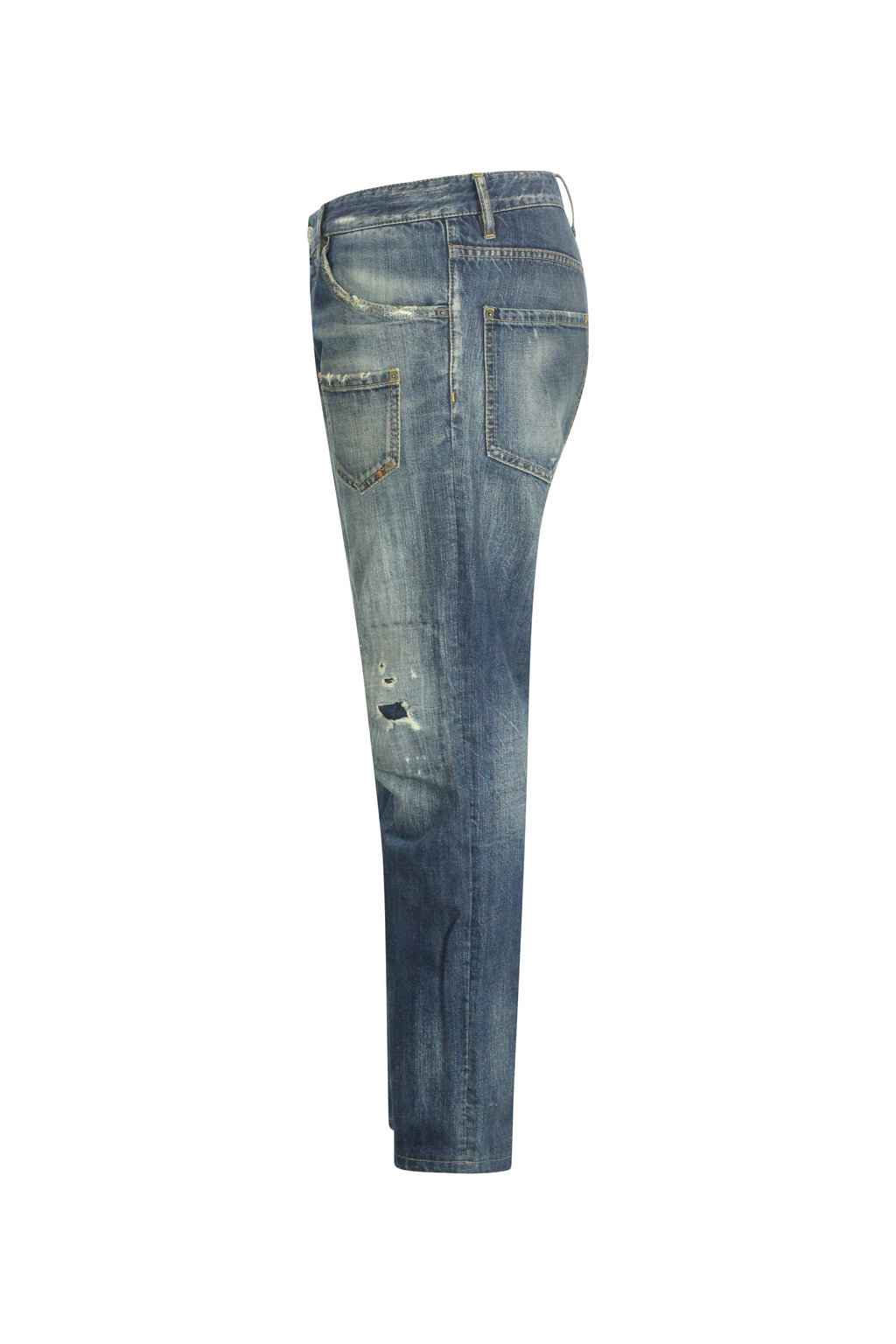 Slim Distressed Denim Jeans