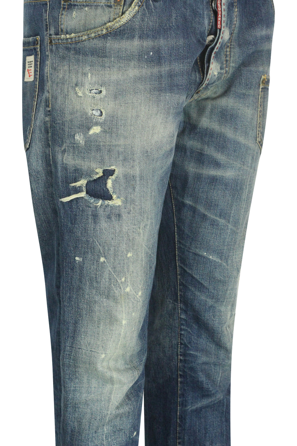 Slim Distressed Denim Jeans