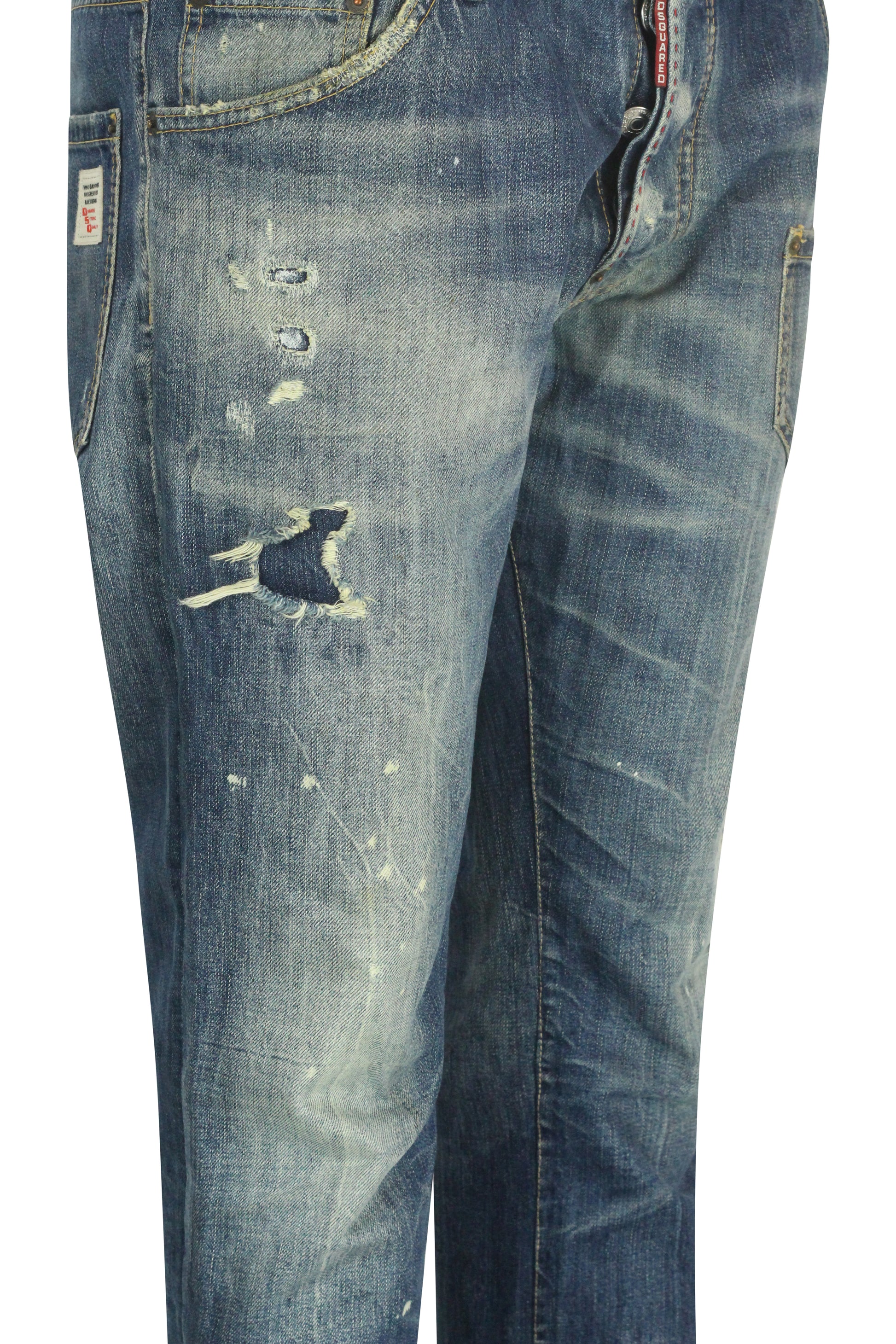 Slim Distressed Denim Jeans