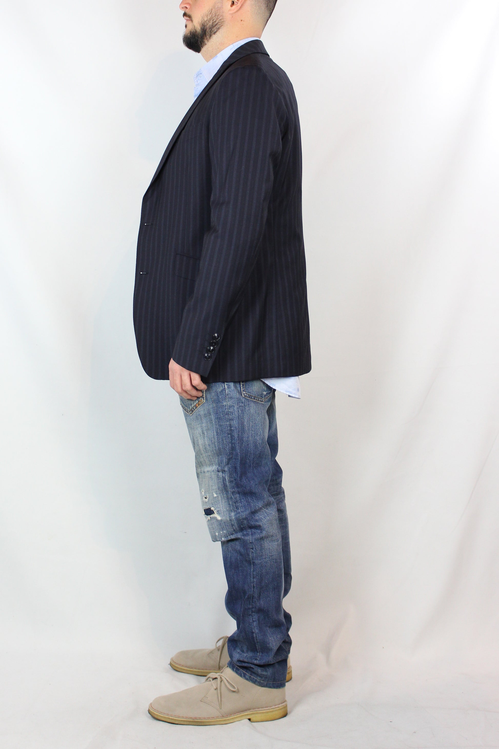 Slim Distressed Denim Jeans