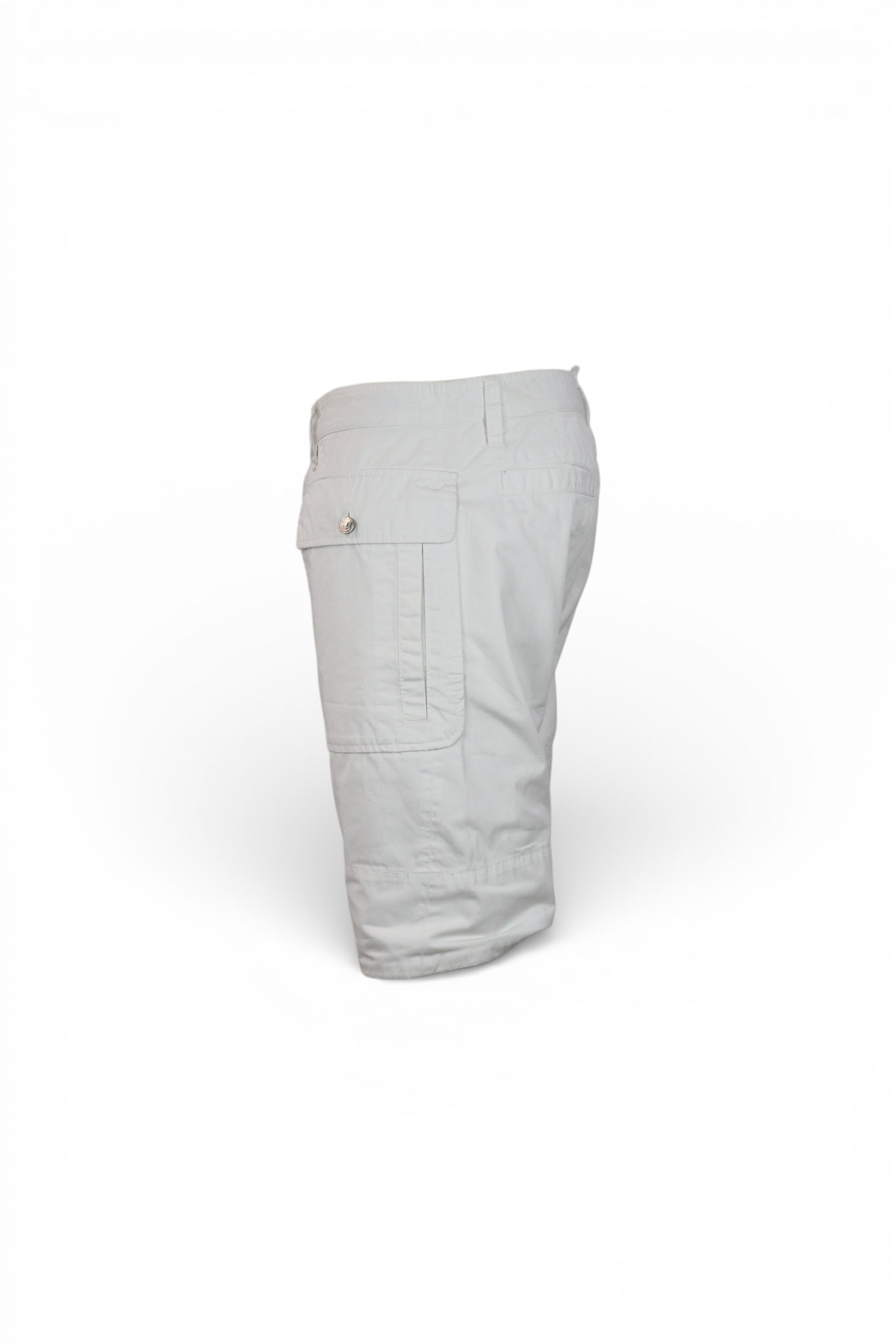 White Cotton Cargo Bermuda