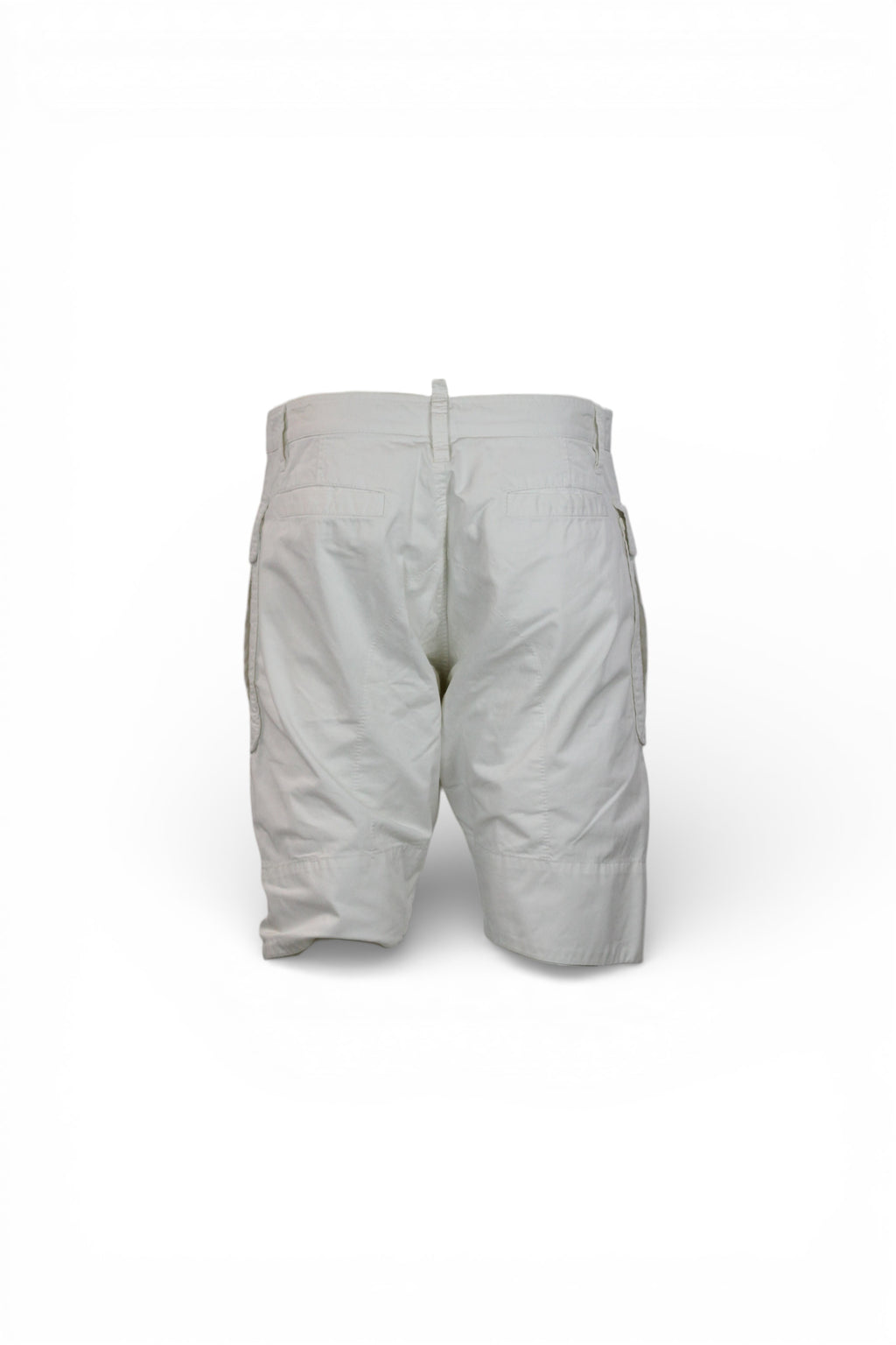 White Cotton Cargo Bermuda