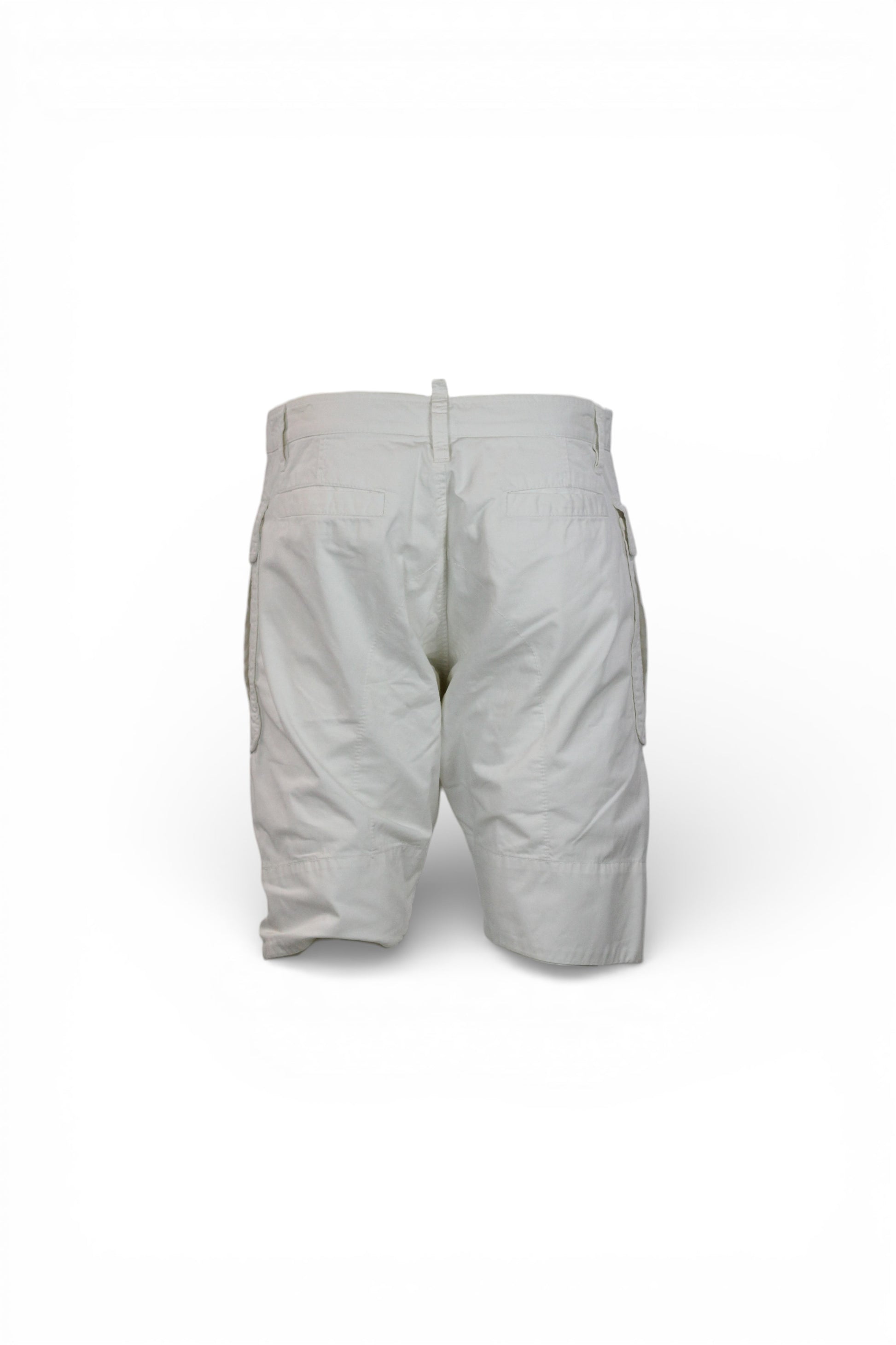 White Cotton Cargo Bermuda