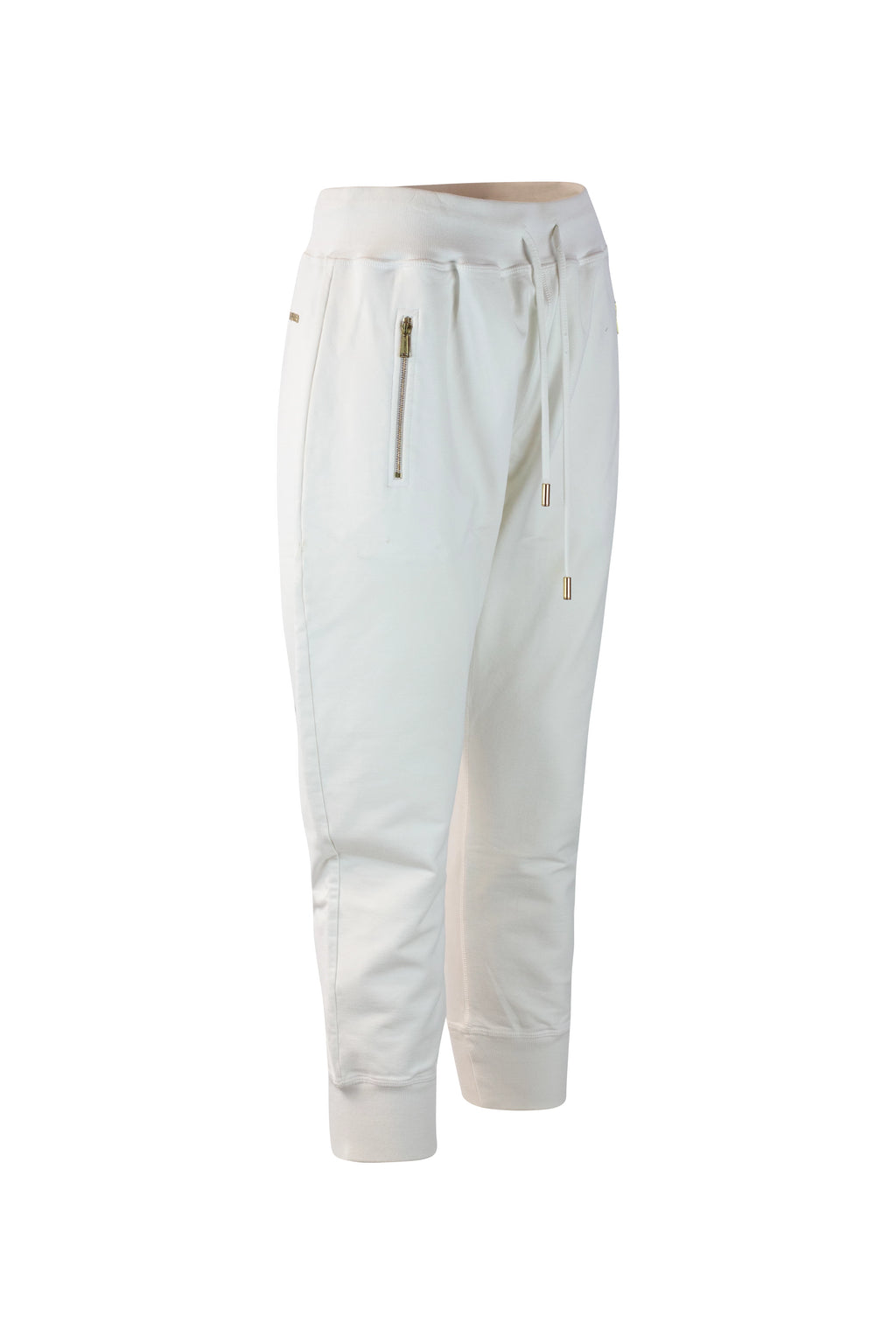 White Cotton Jogger Trousers