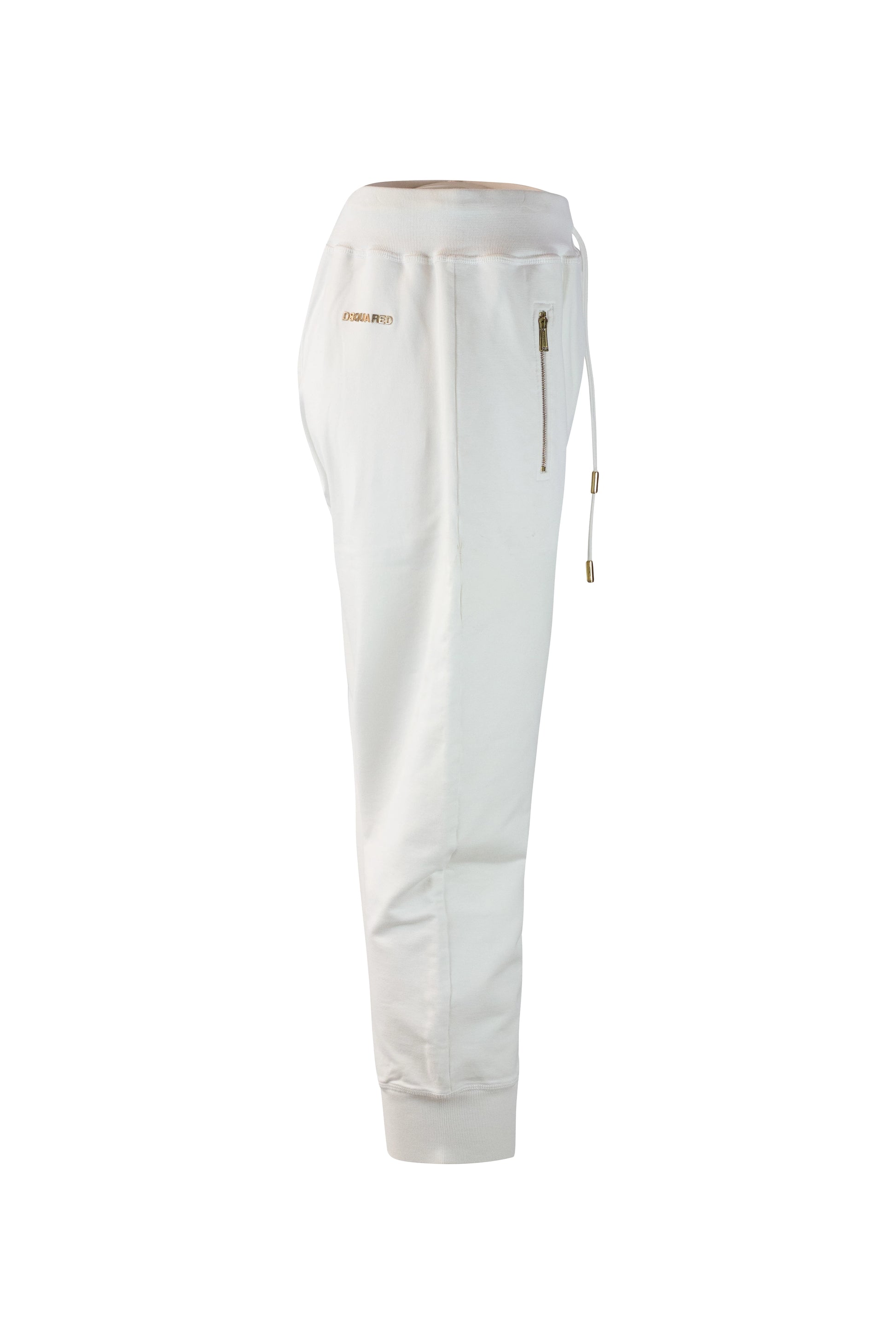 White Cotton Jogger Trousers