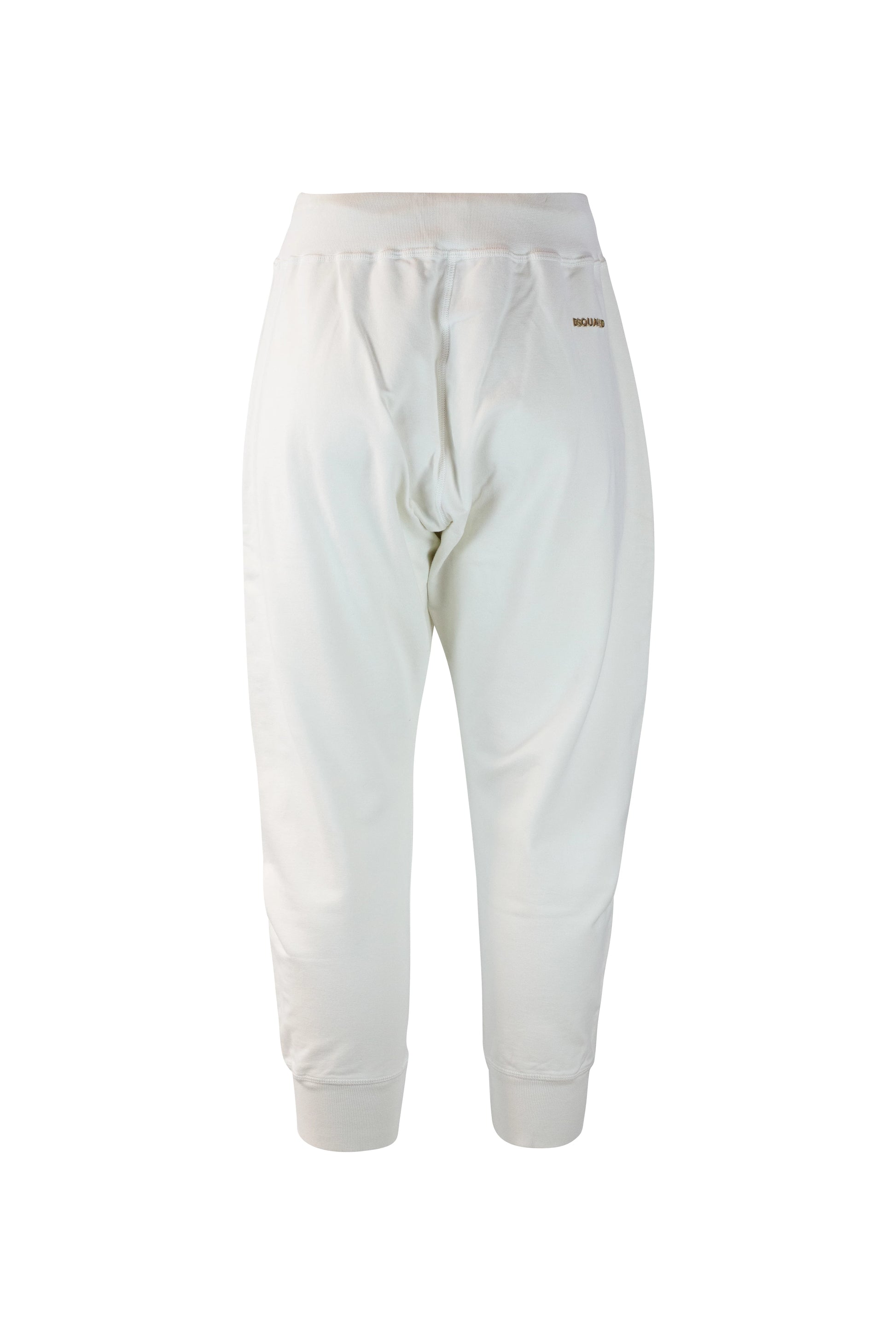 White Cotton Jogger Trousers