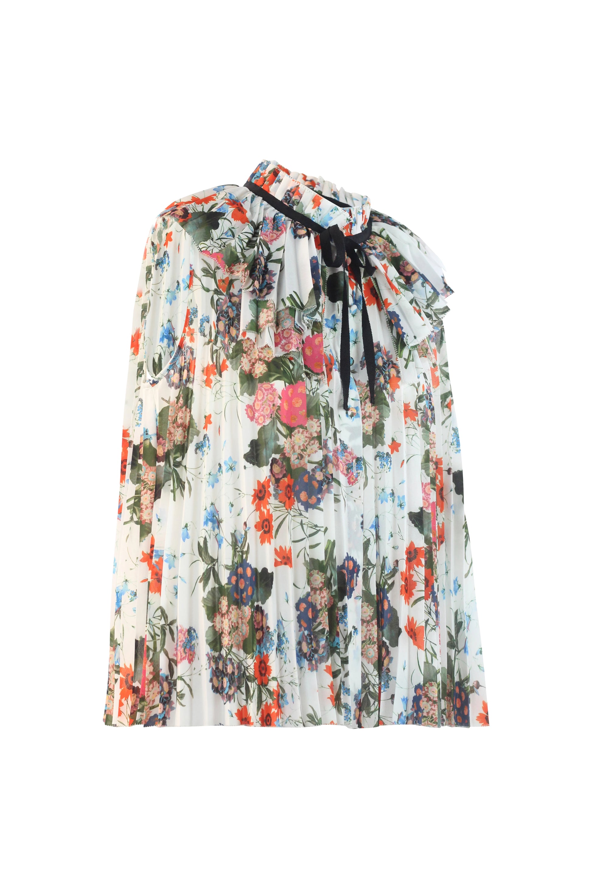 Pleated Floral Top