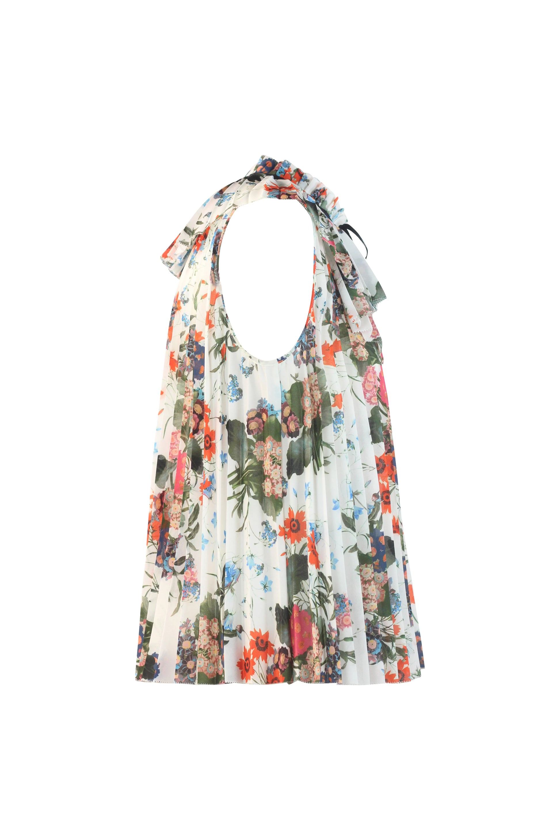 Pleated Floral Top