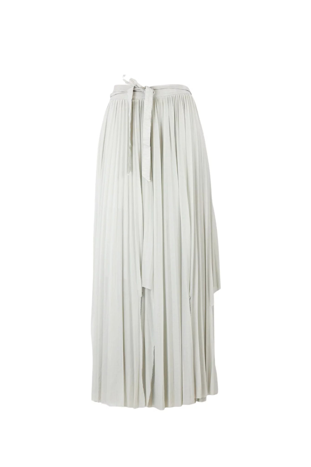 Pleated Midi Skirt with Tie Waist