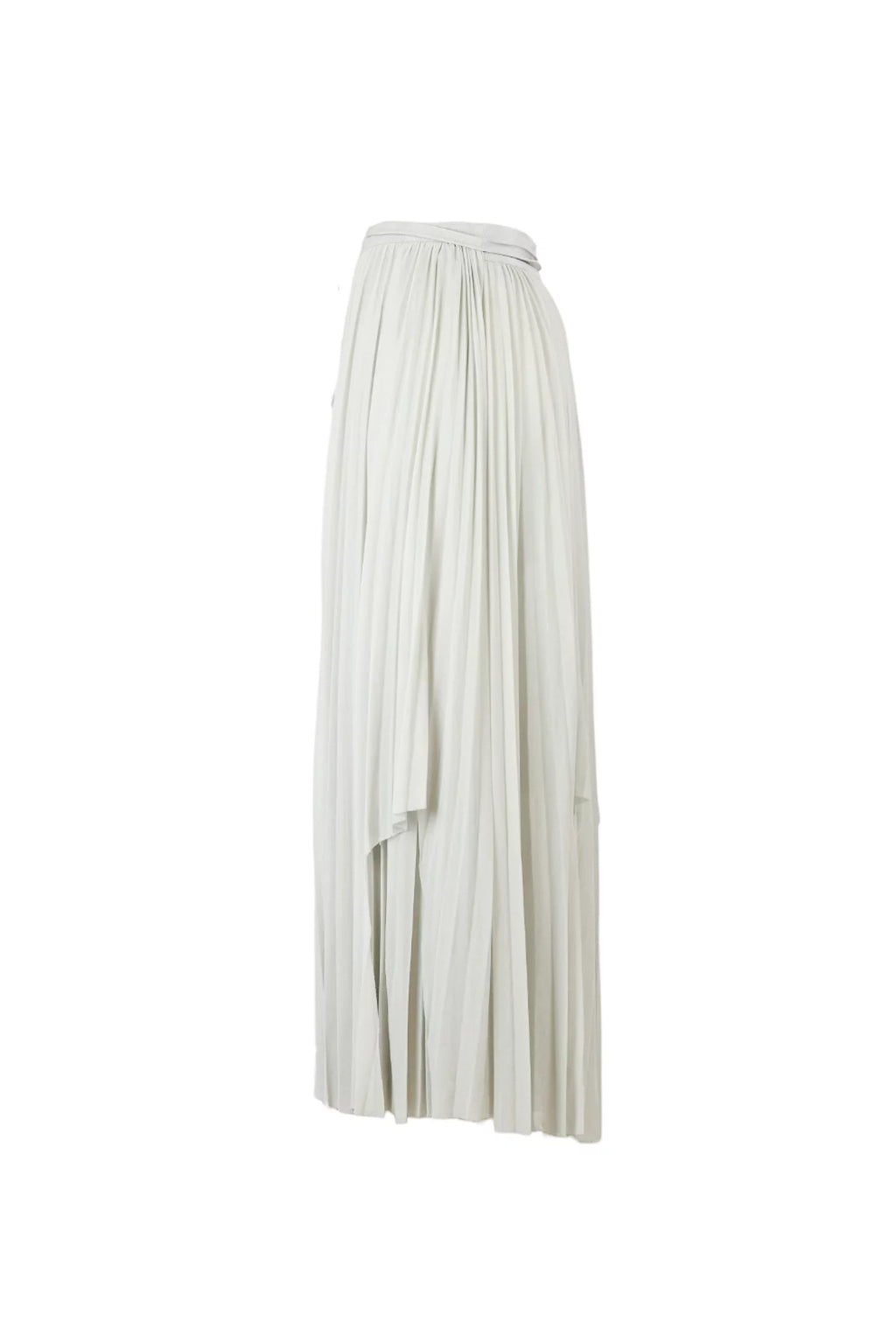 Pleated Midi Skirt with Tie Waist