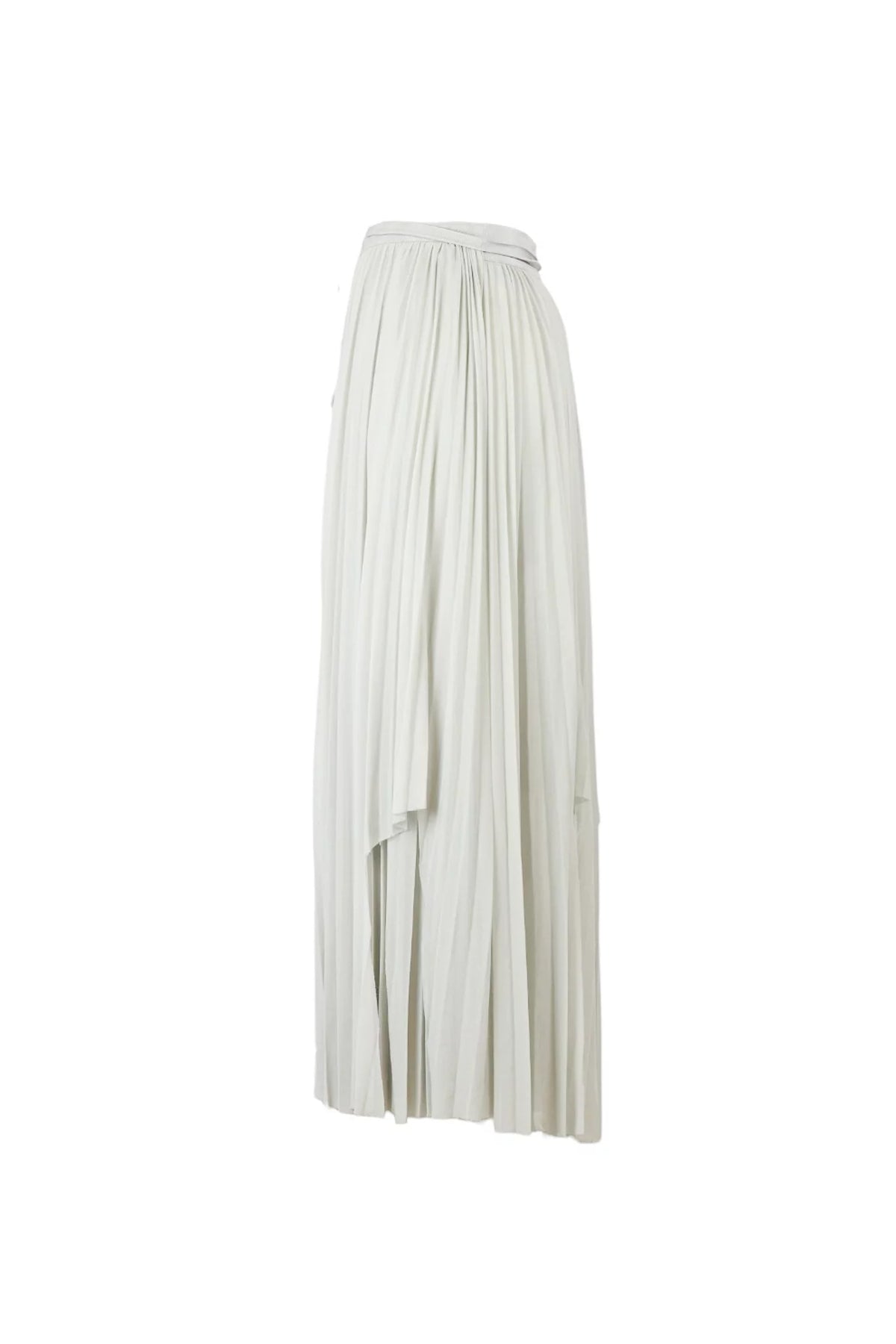 Pleated Midi Skirt with Tie Waist