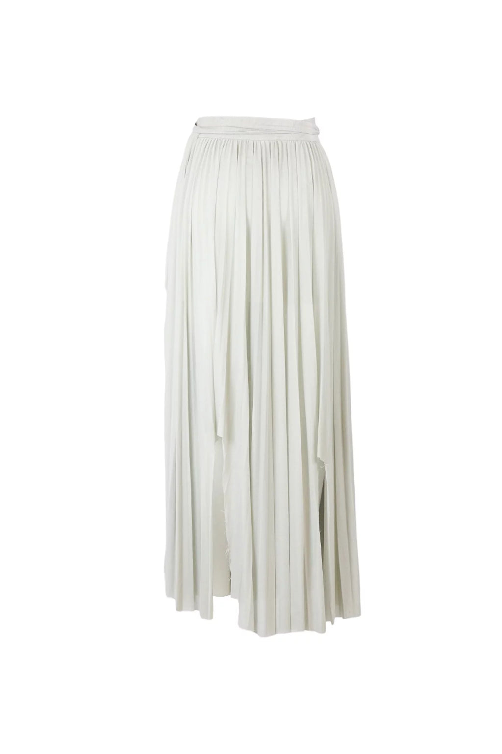 Pleated Midi Skirt with Tie Waist