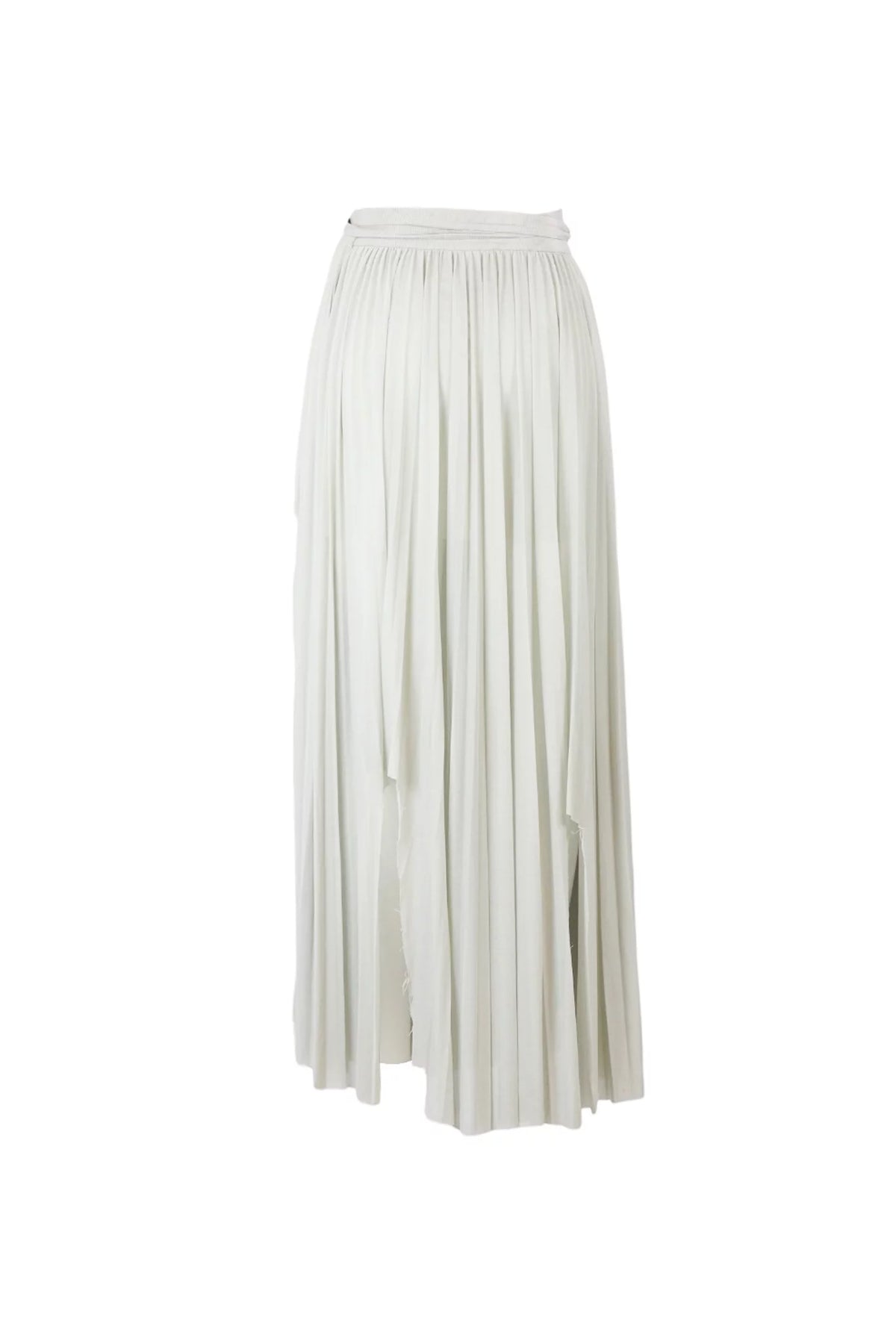 Pleated Midi Skirt with Tie Waist