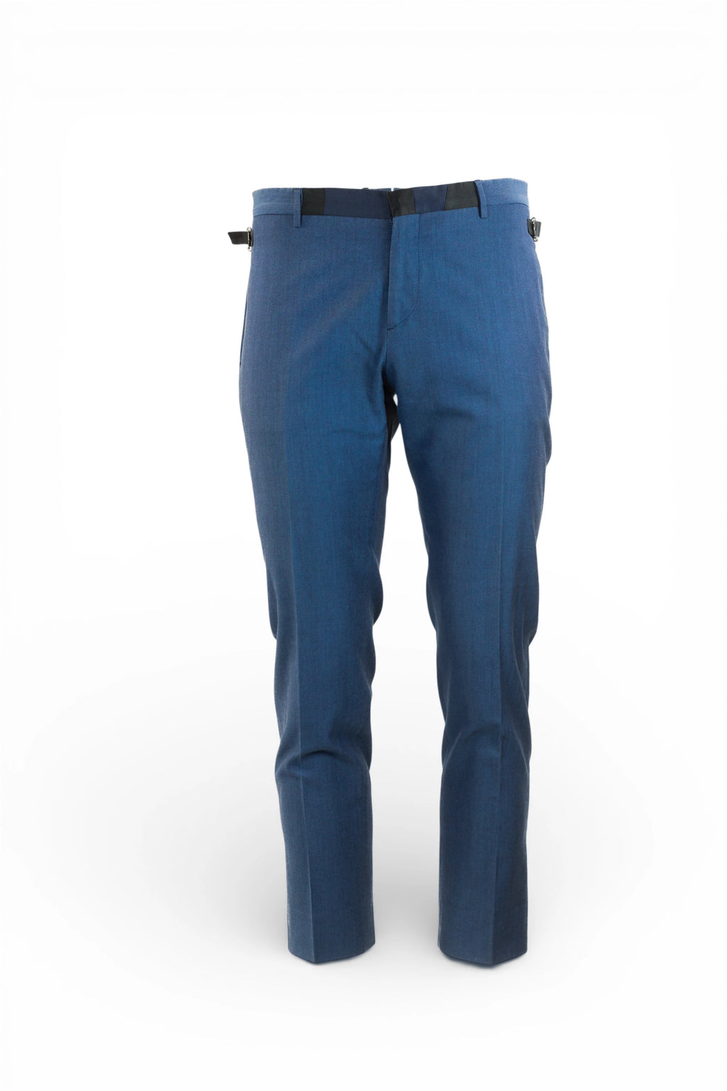 Electric Blue Piqué Tailored Trousers