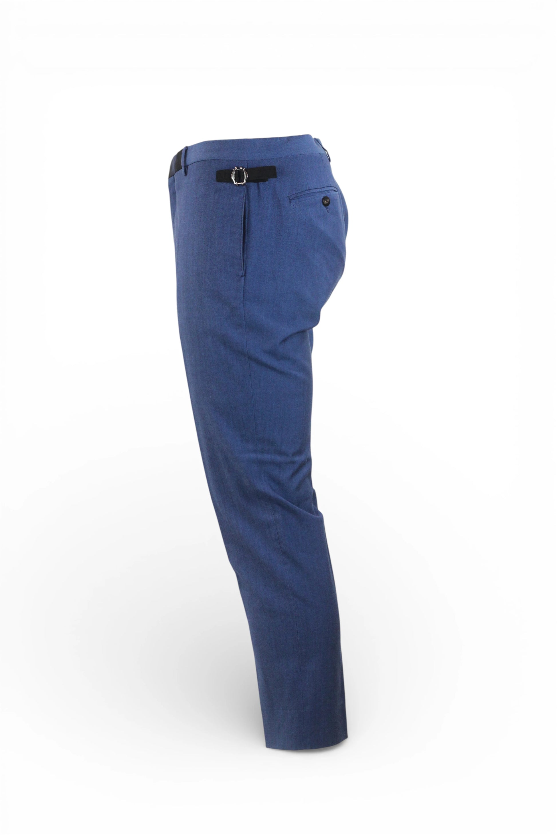 Electric Blue Piqué Tailored Trousers