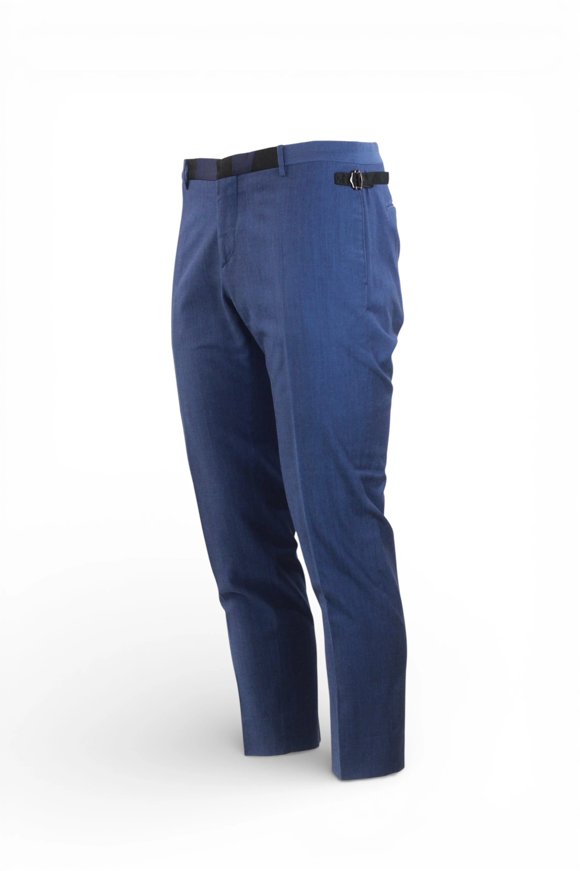 Electric Blue Piqué Tailored Trousers