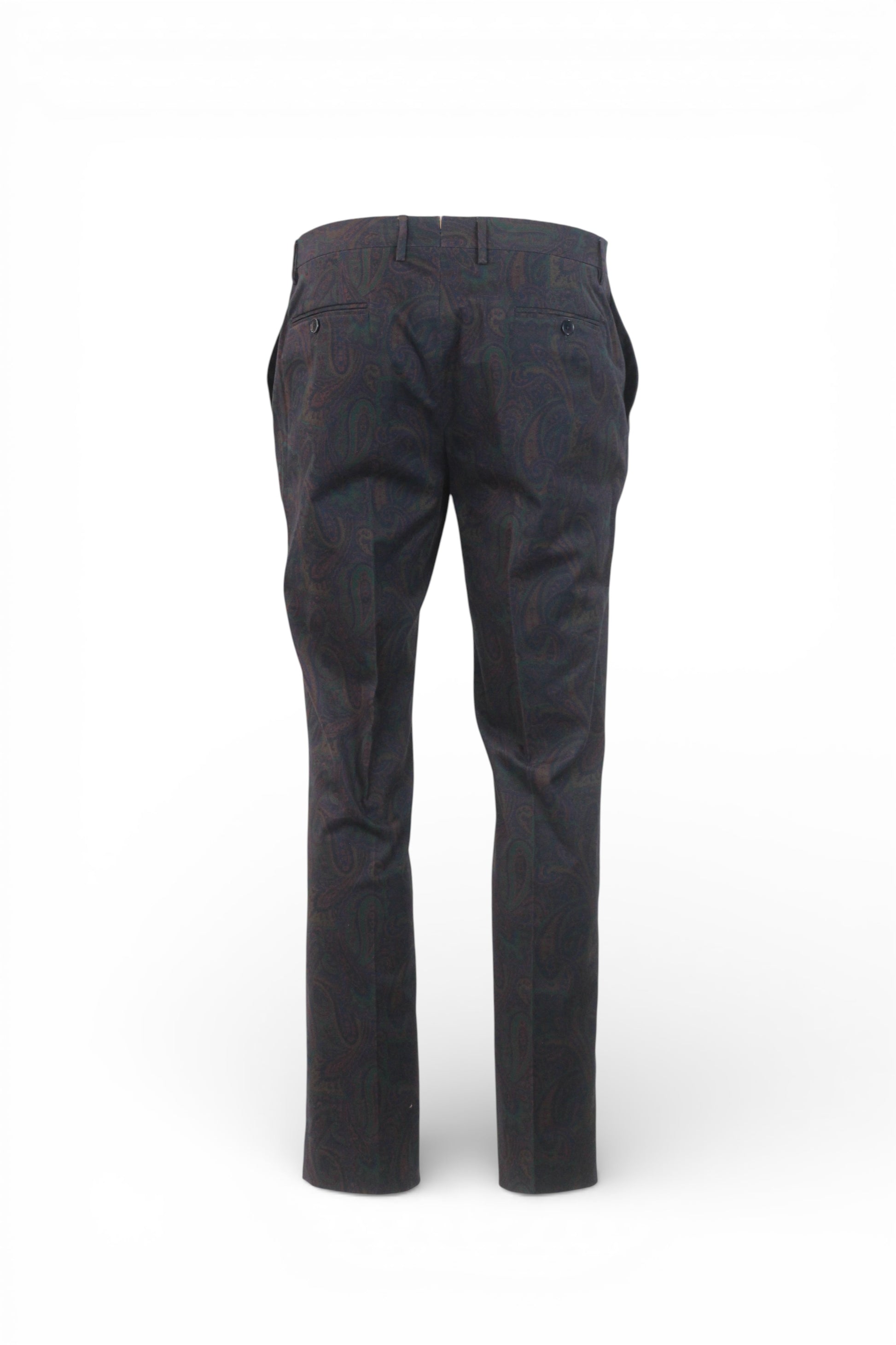 Paisley Print Slim Trousers