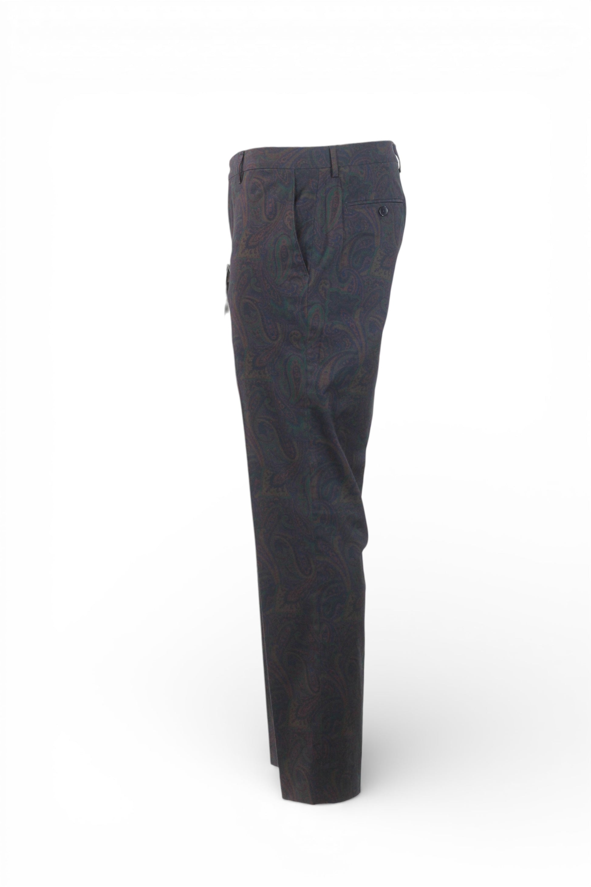 Paisley Print Slim Trousers