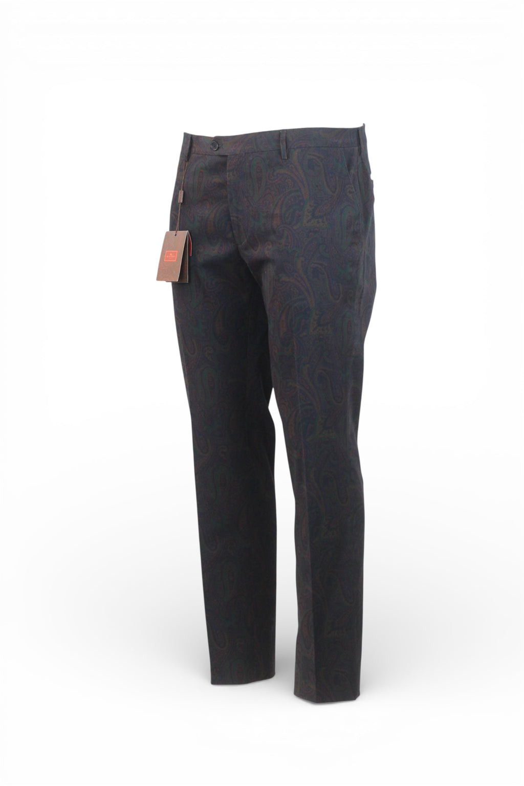 Paisley Print Slim Trousers