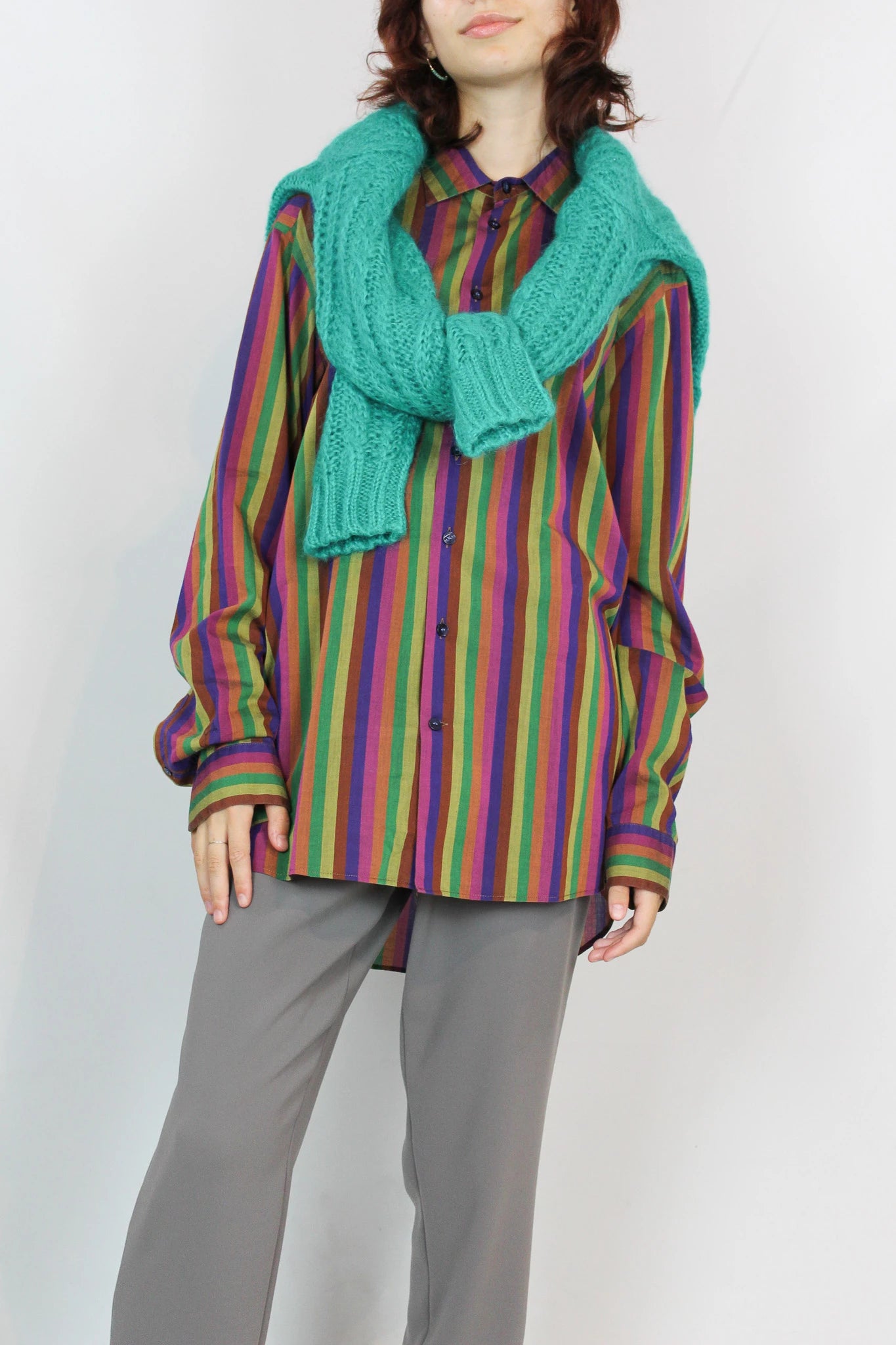 Multicoloured Striped Cotton Shirt
