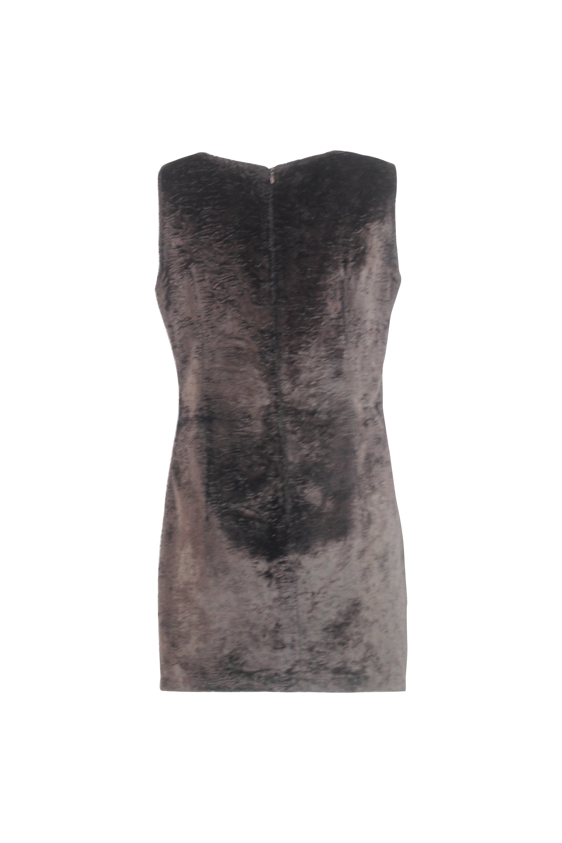 Brown Textured Bodycon Mini Dress