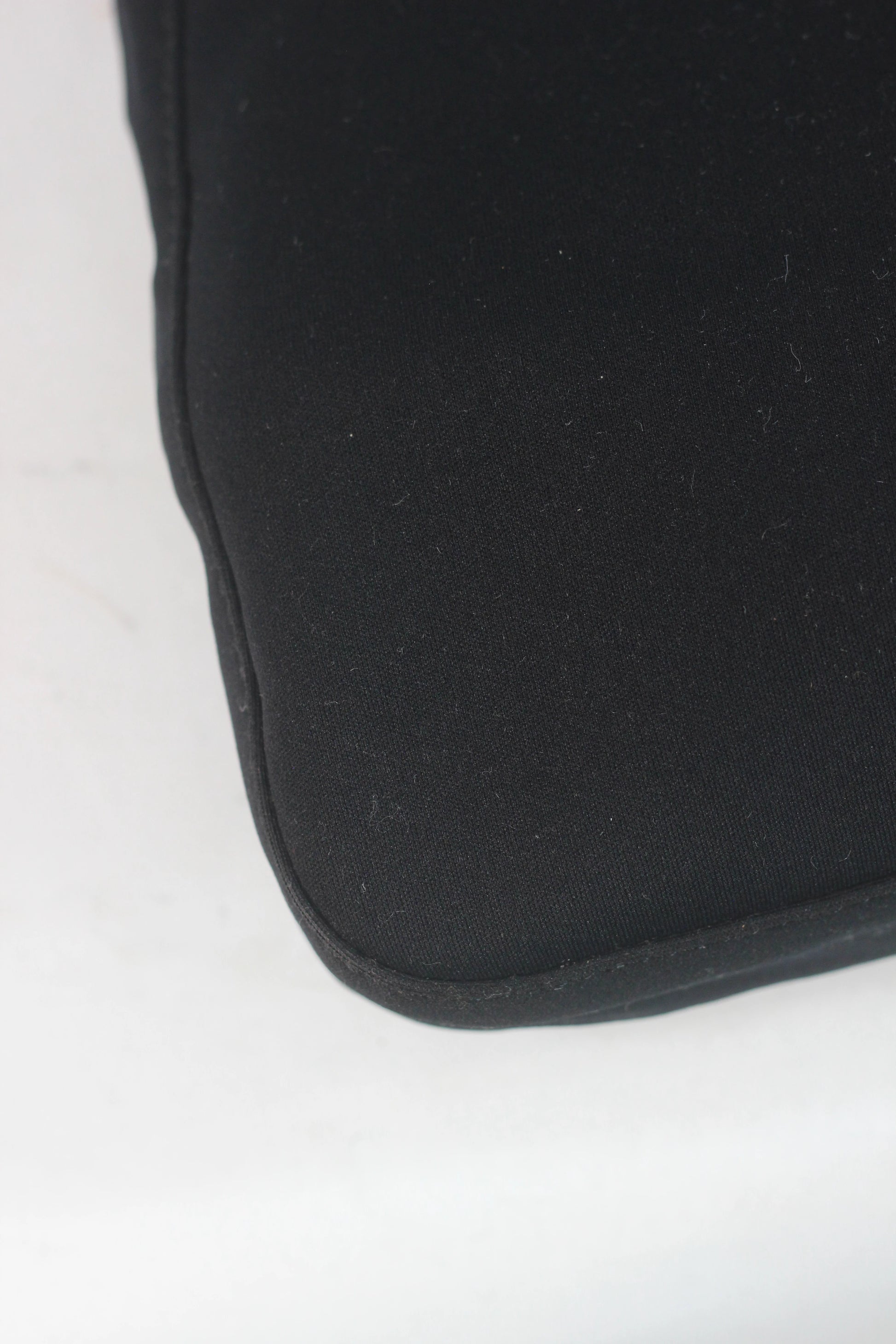 Black Fabric Hobo Baguette Bag