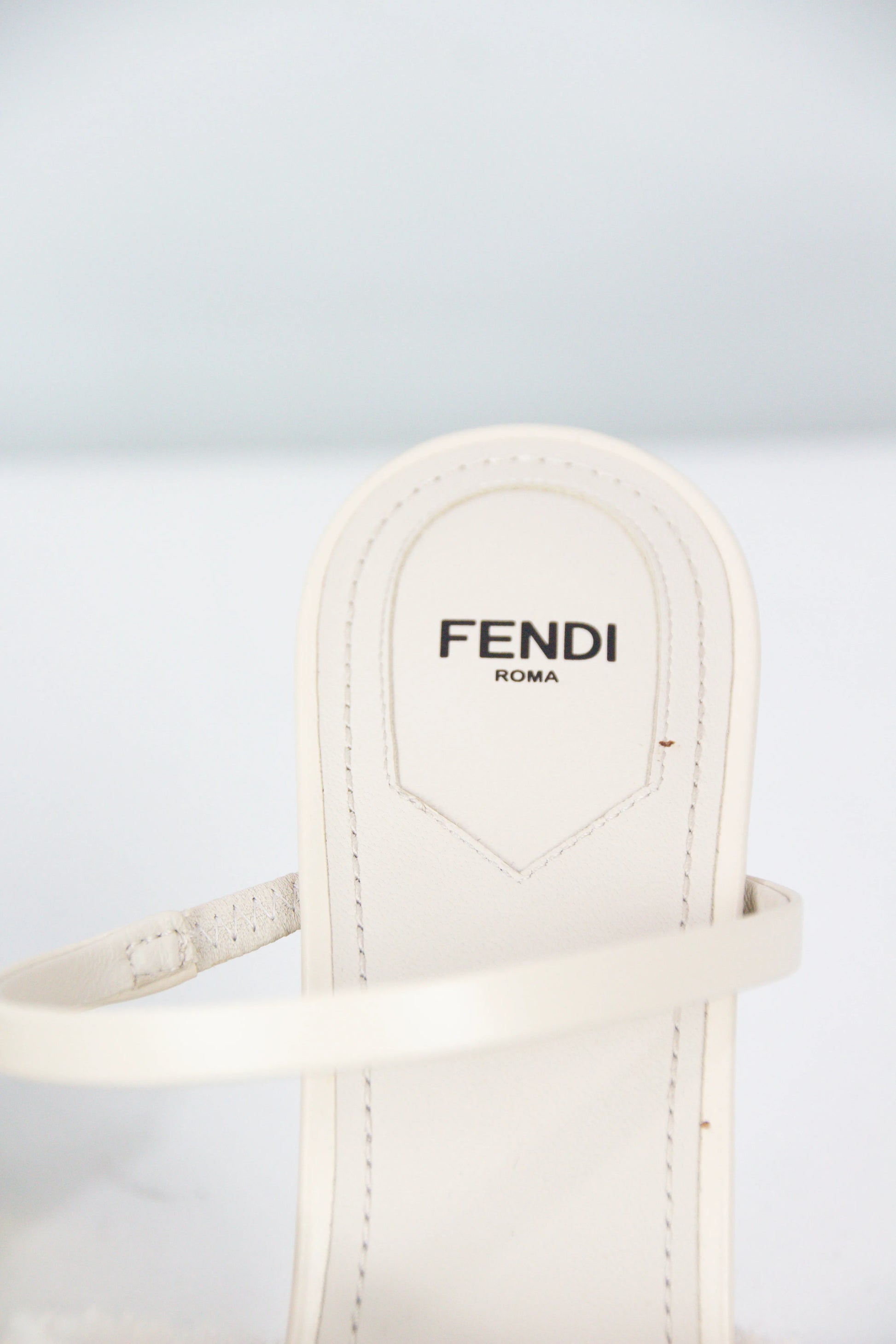 First sandals in cream shearling FW2021