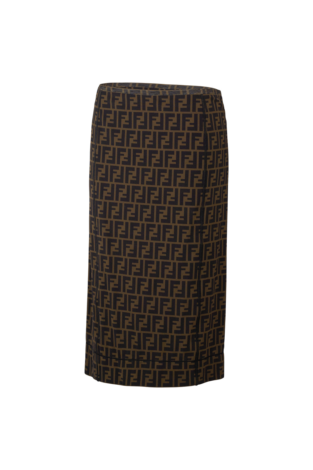 Zucca Monogram Stretch Midi Pencil Skirt