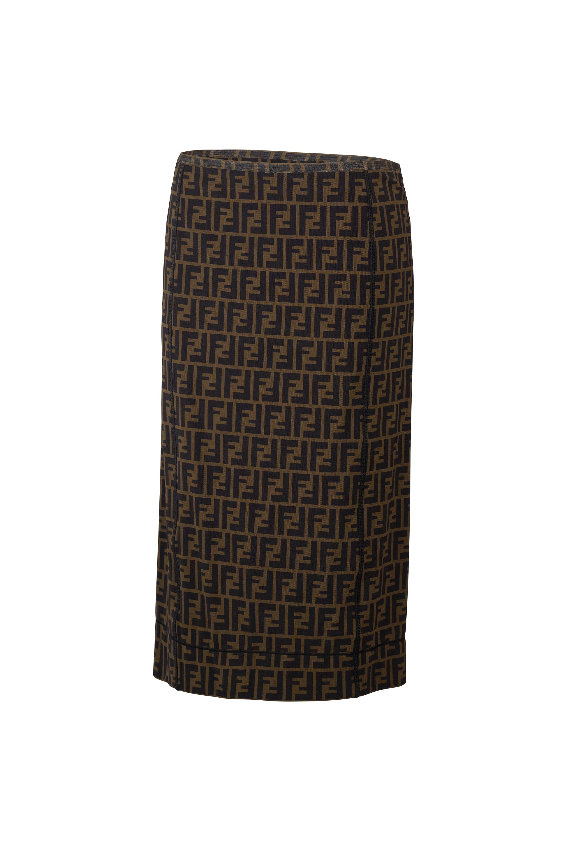 Zucca Monogram Stretch Midi Pencil Skirt