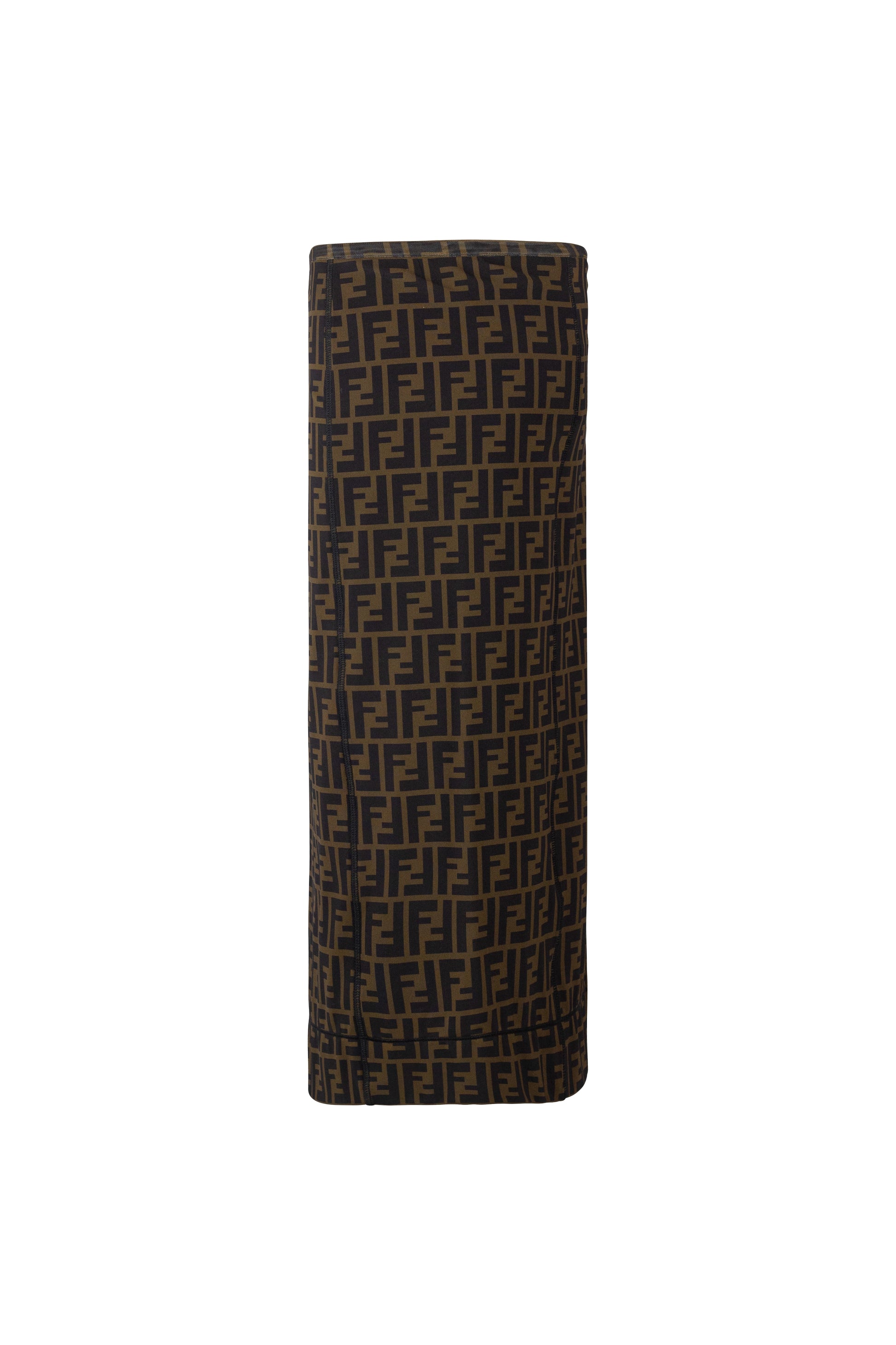 Zucca Monogram Stretch Midi Pencil Skirt