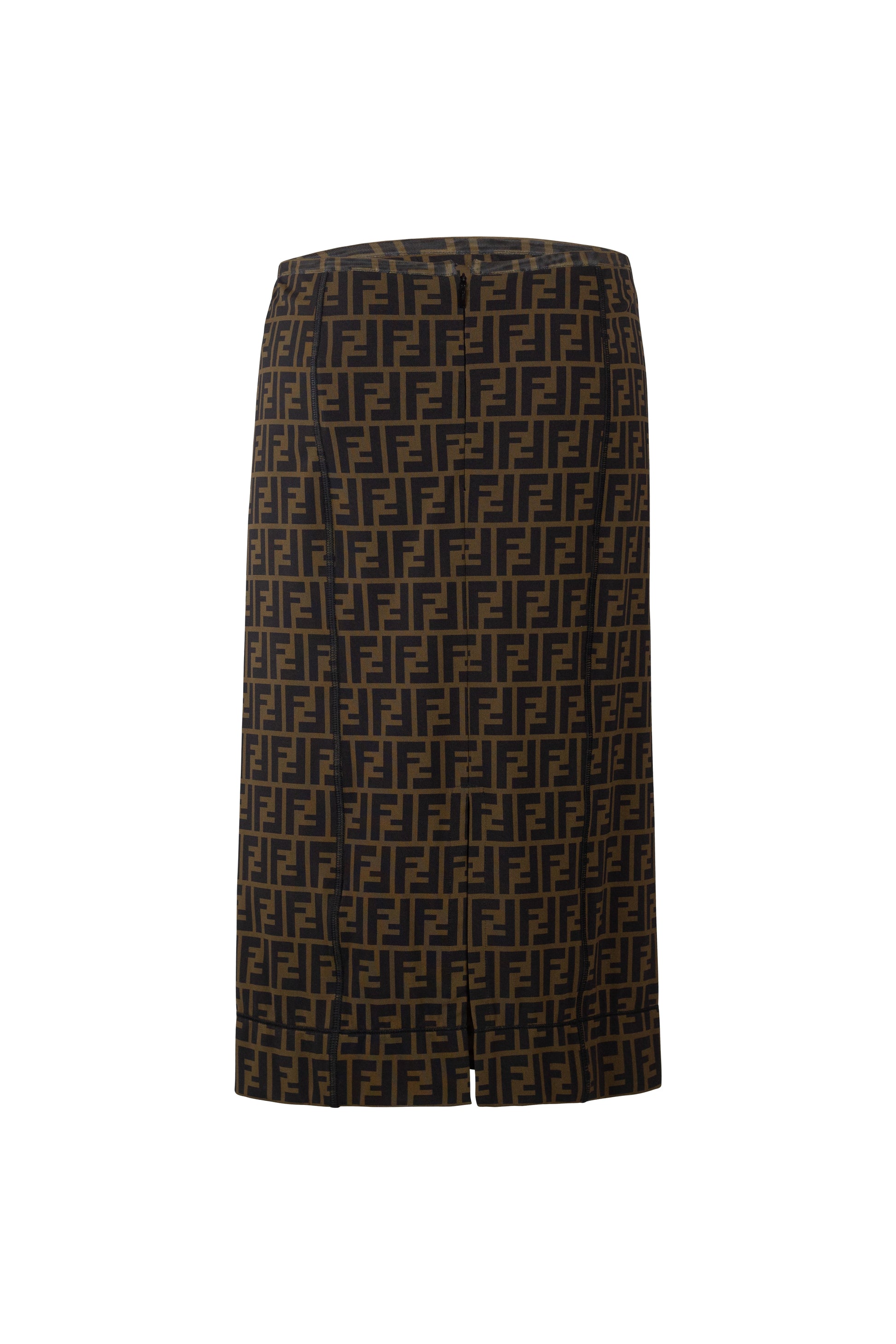 Zucca Monogram Stretch Midi Pencil Skirt