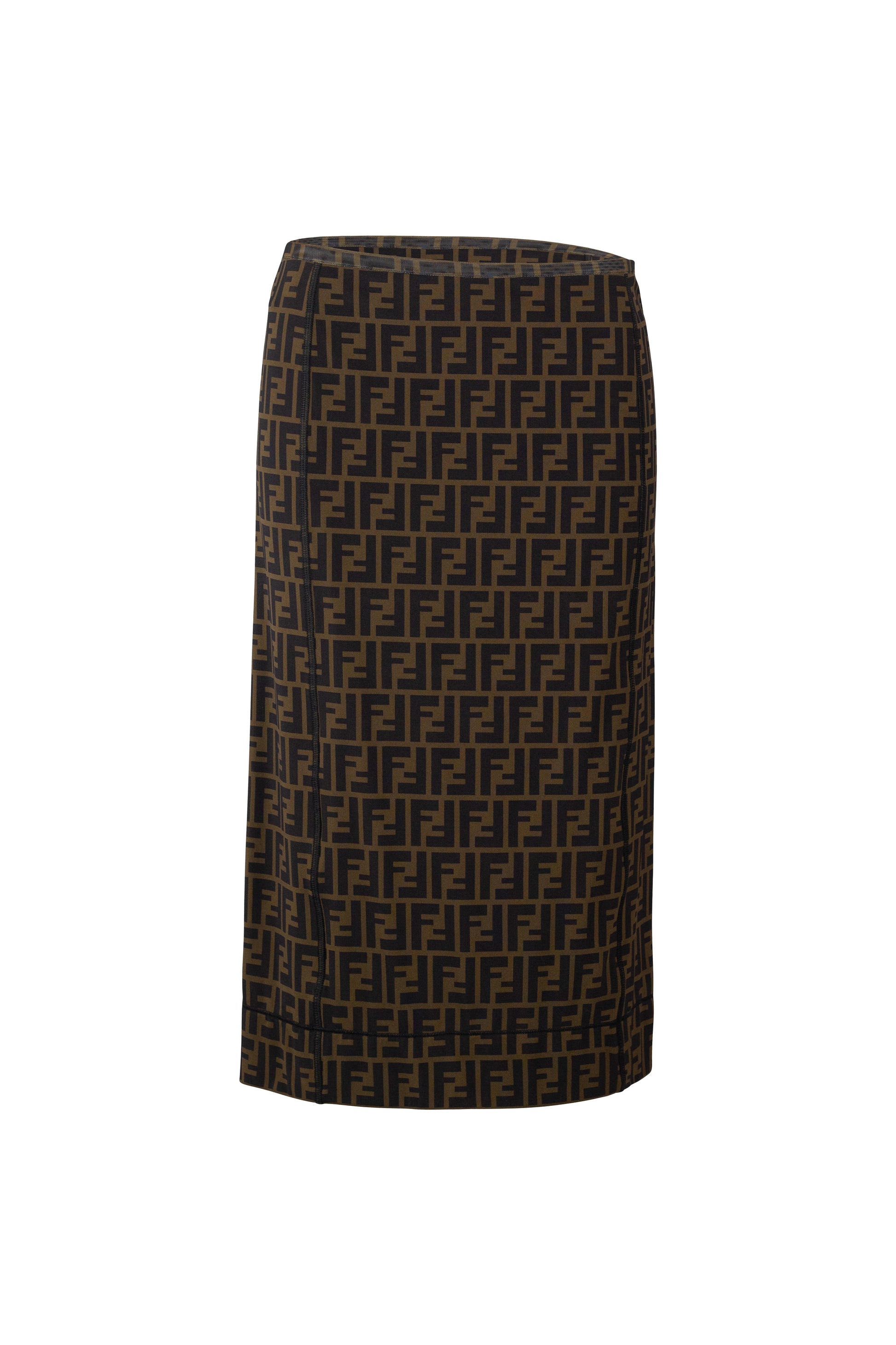 Zucca Monogram Stretch Midi Pencil Skirt