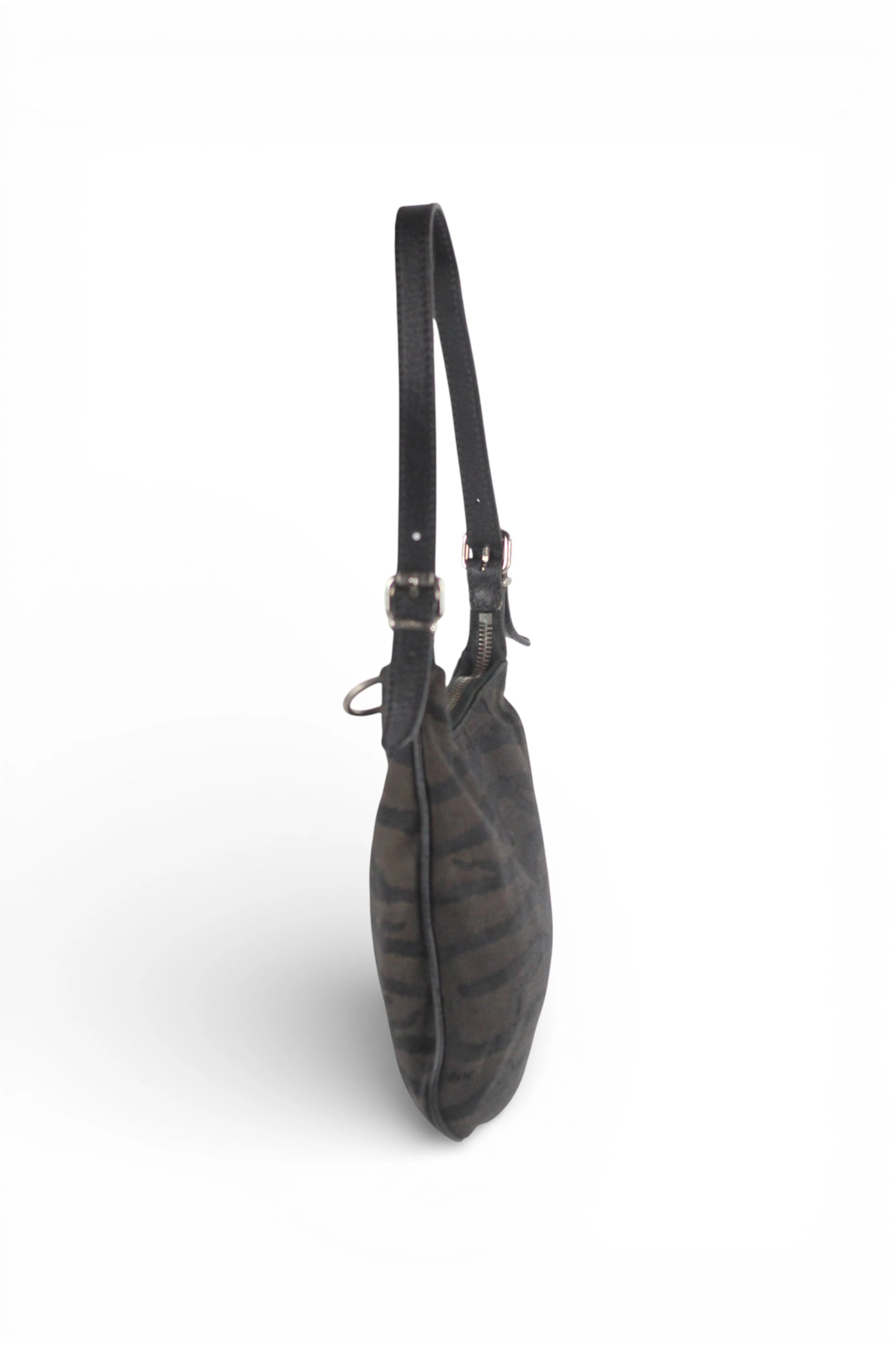 Dark Brown Zebra Print Oyster Bag