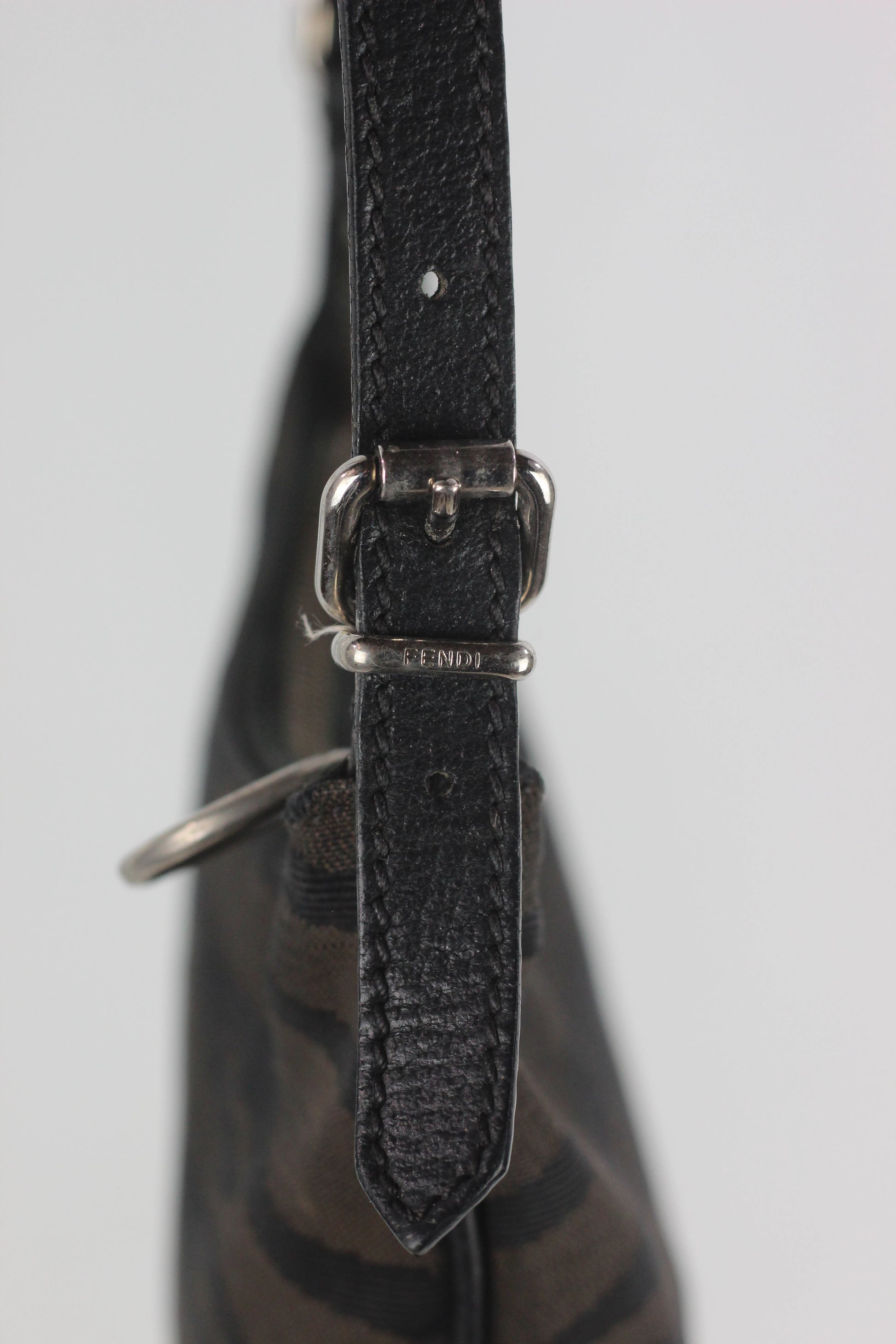 Dark Brown Zebra Print Oyster Bag