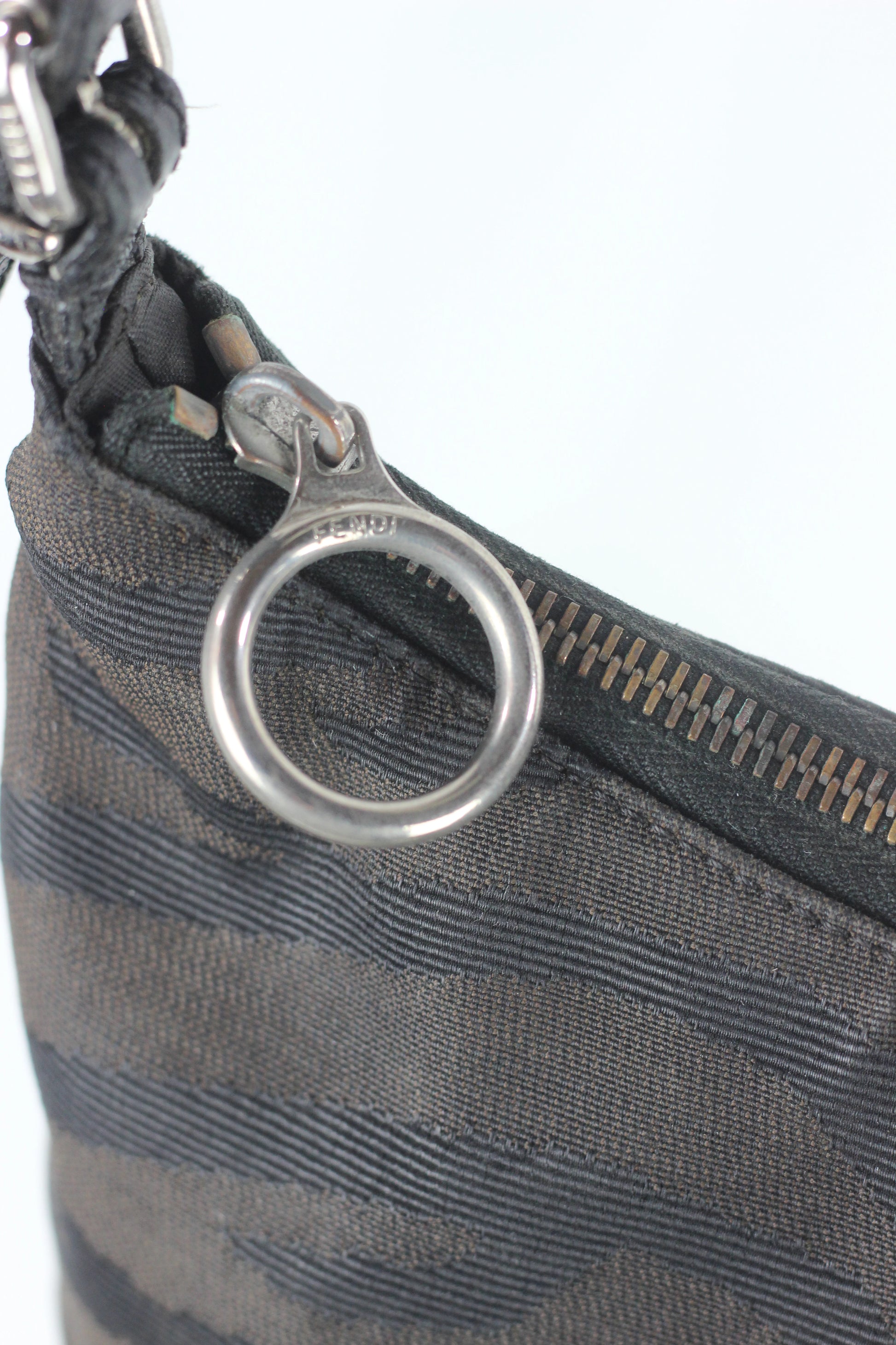 Dark Brown Zebra Print Oyster Bag