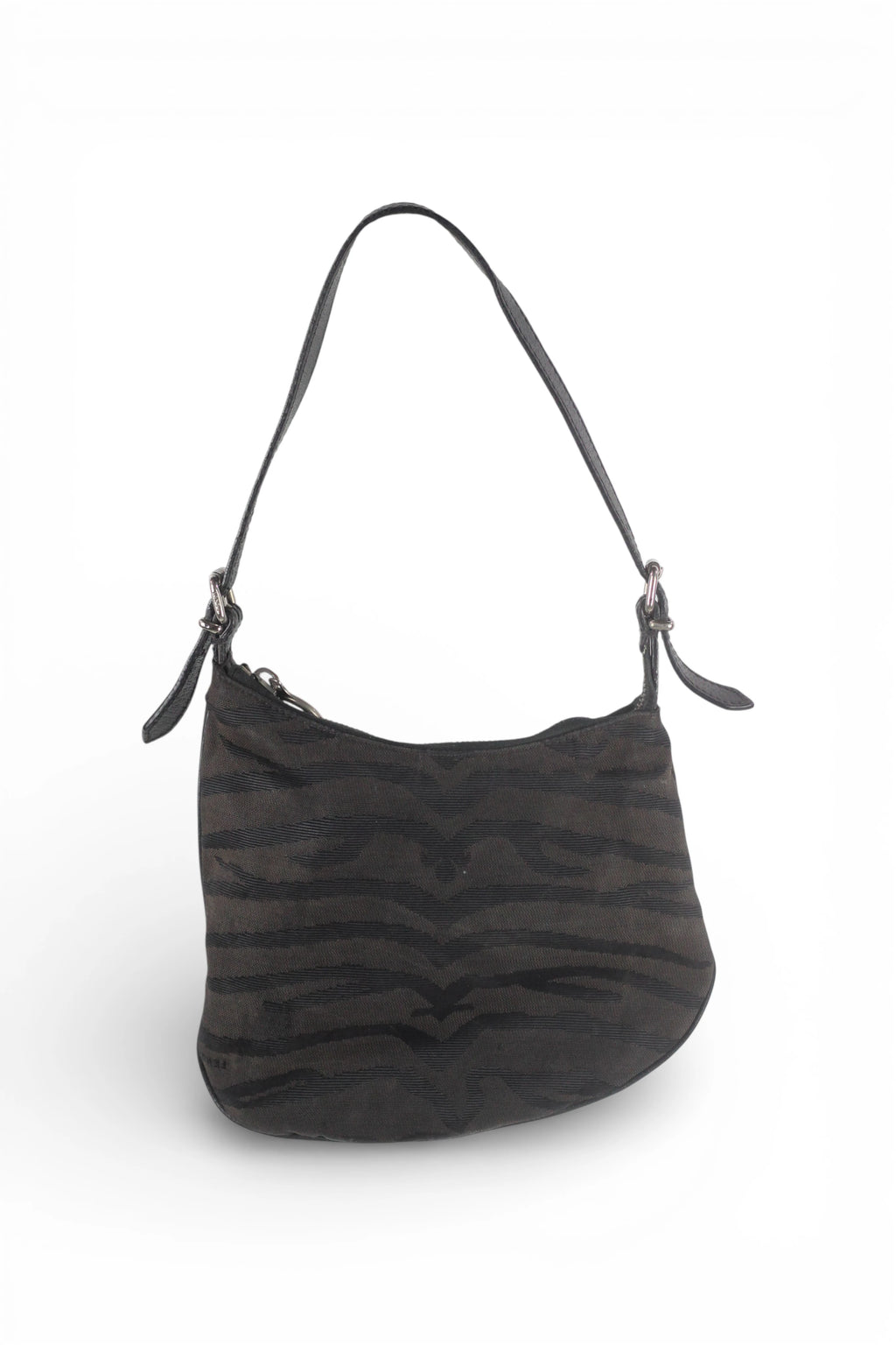 Dark Brown Zebra Print Oyster Bag