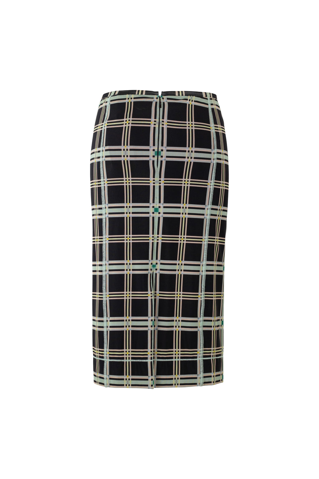 Stretch Midi Skirt with Check Pattern PreFall2018