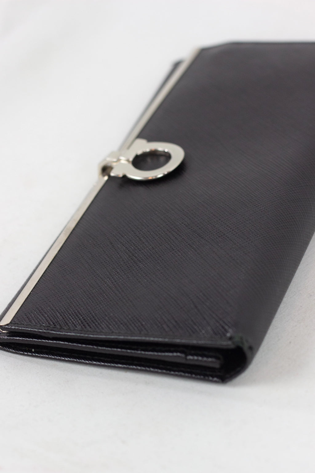 Black Textured Leather Wallet