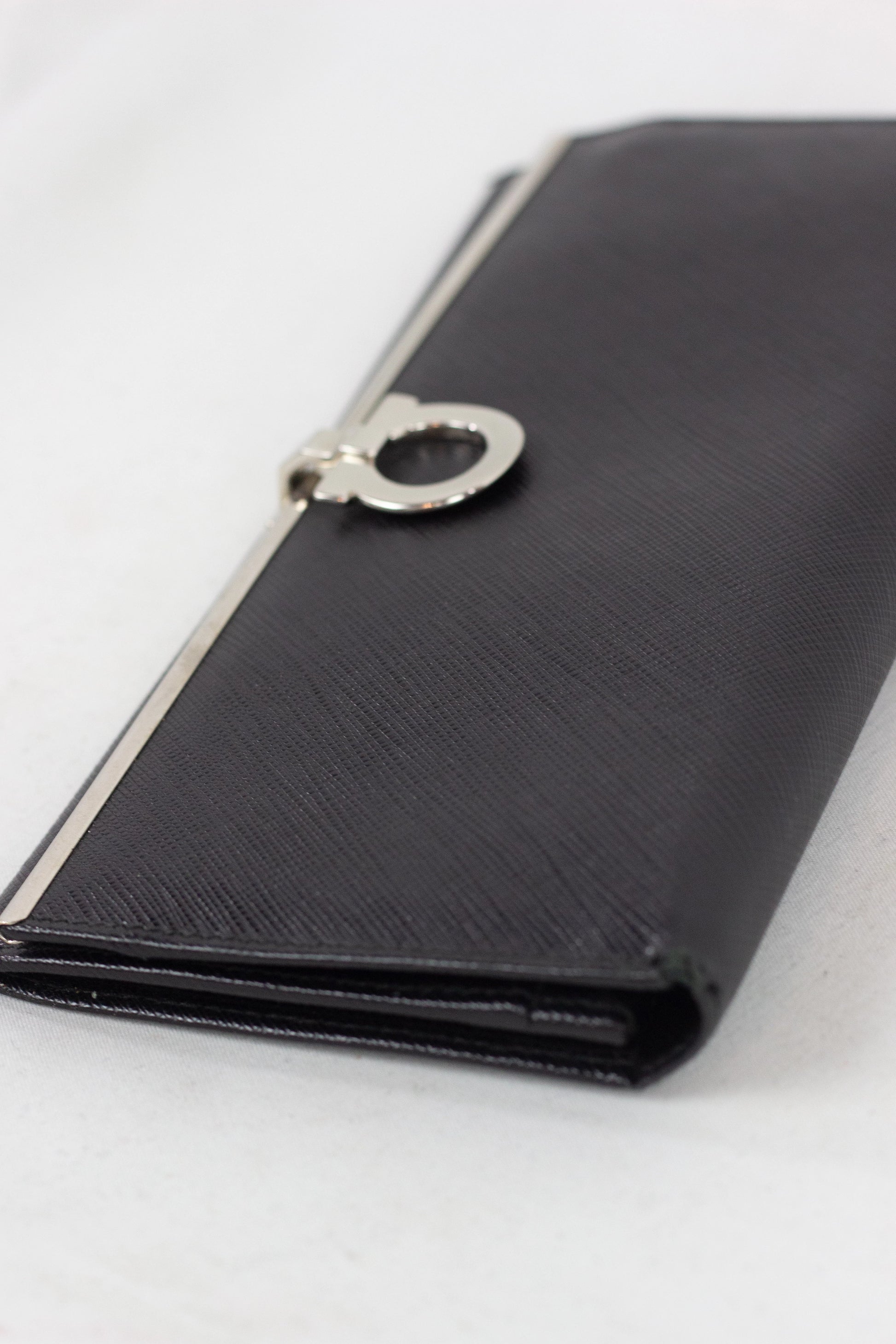 Black Textured Leather Wallet