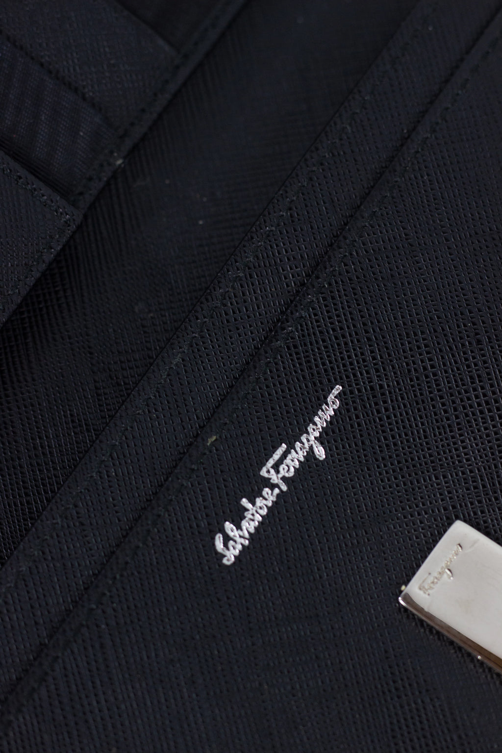 Black Textured Leather Wallet