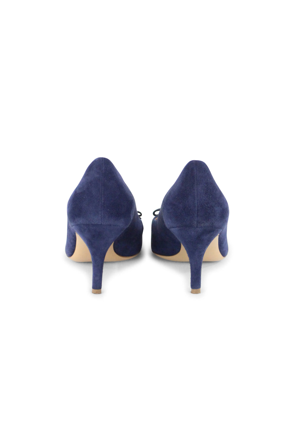 Blue suede Vera pumps